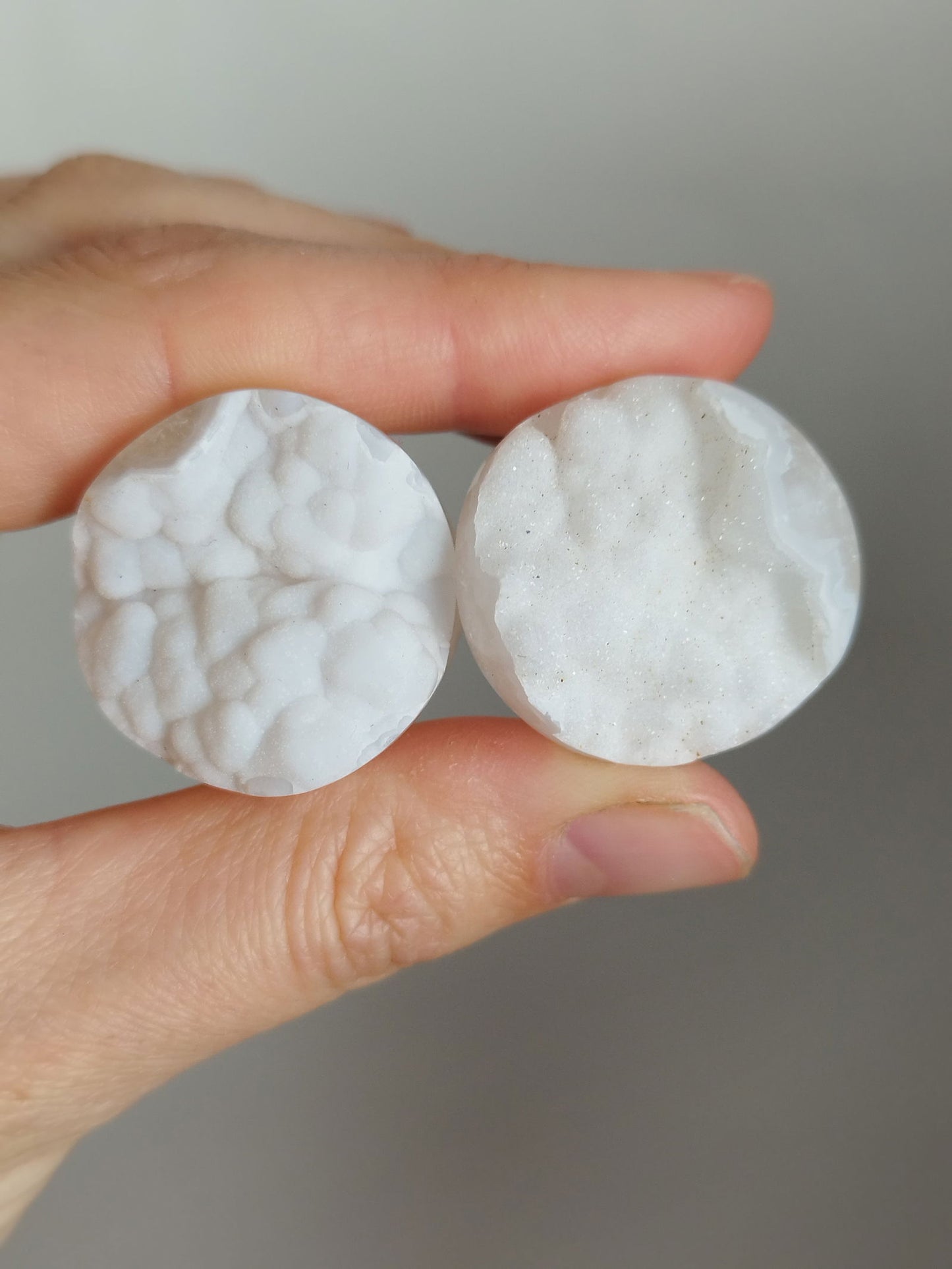 26mm White Quartz Druzy Plugs - aeoplugs
