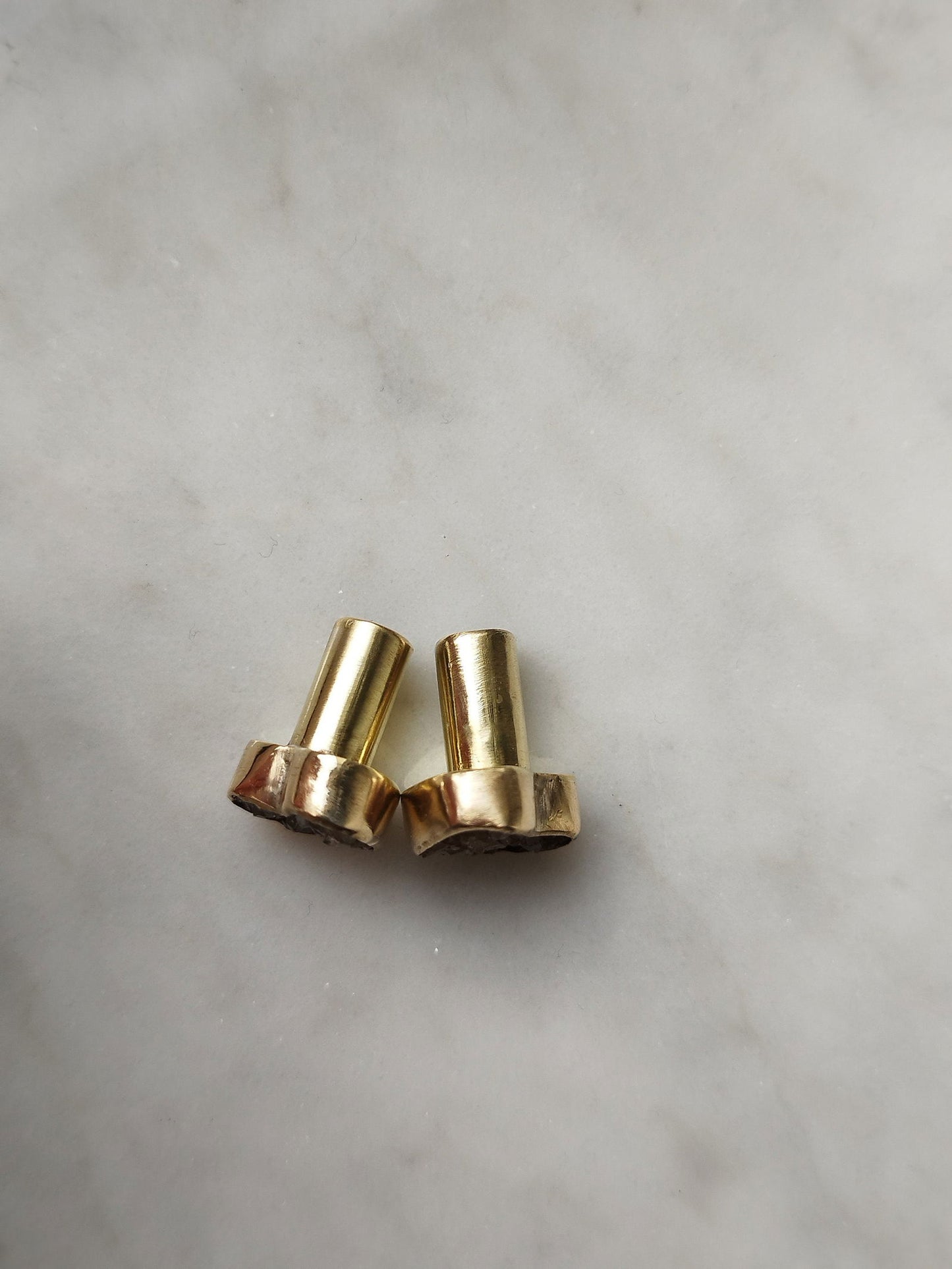 2g Brass SF Plugs With Agate Druzy - aeoplugs