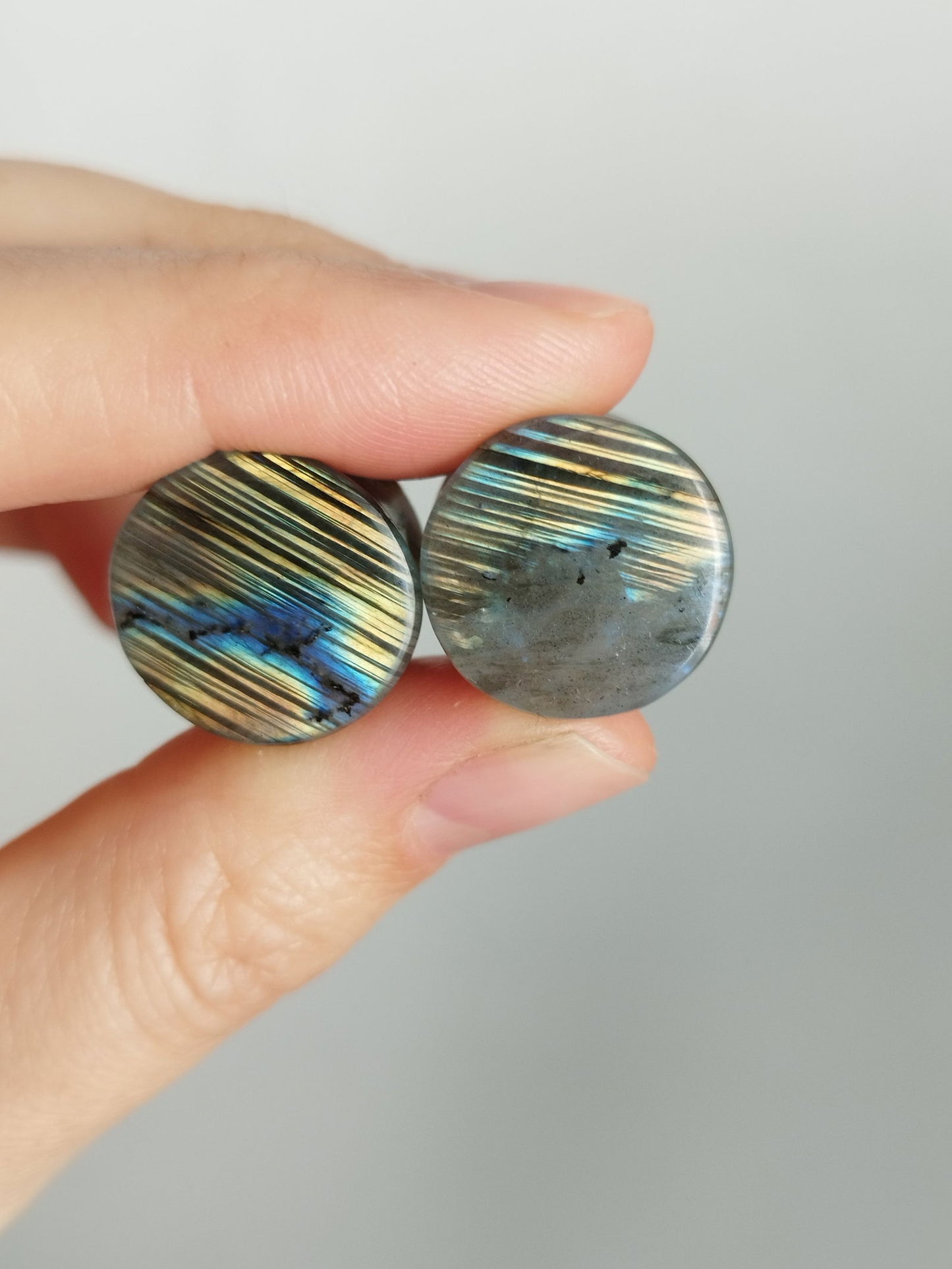5/8" Labradorite Plugs - aeoplugs