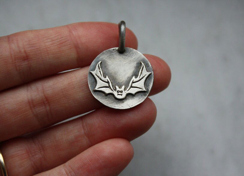 Bat Sterling Silver Pendant - aeoplugs