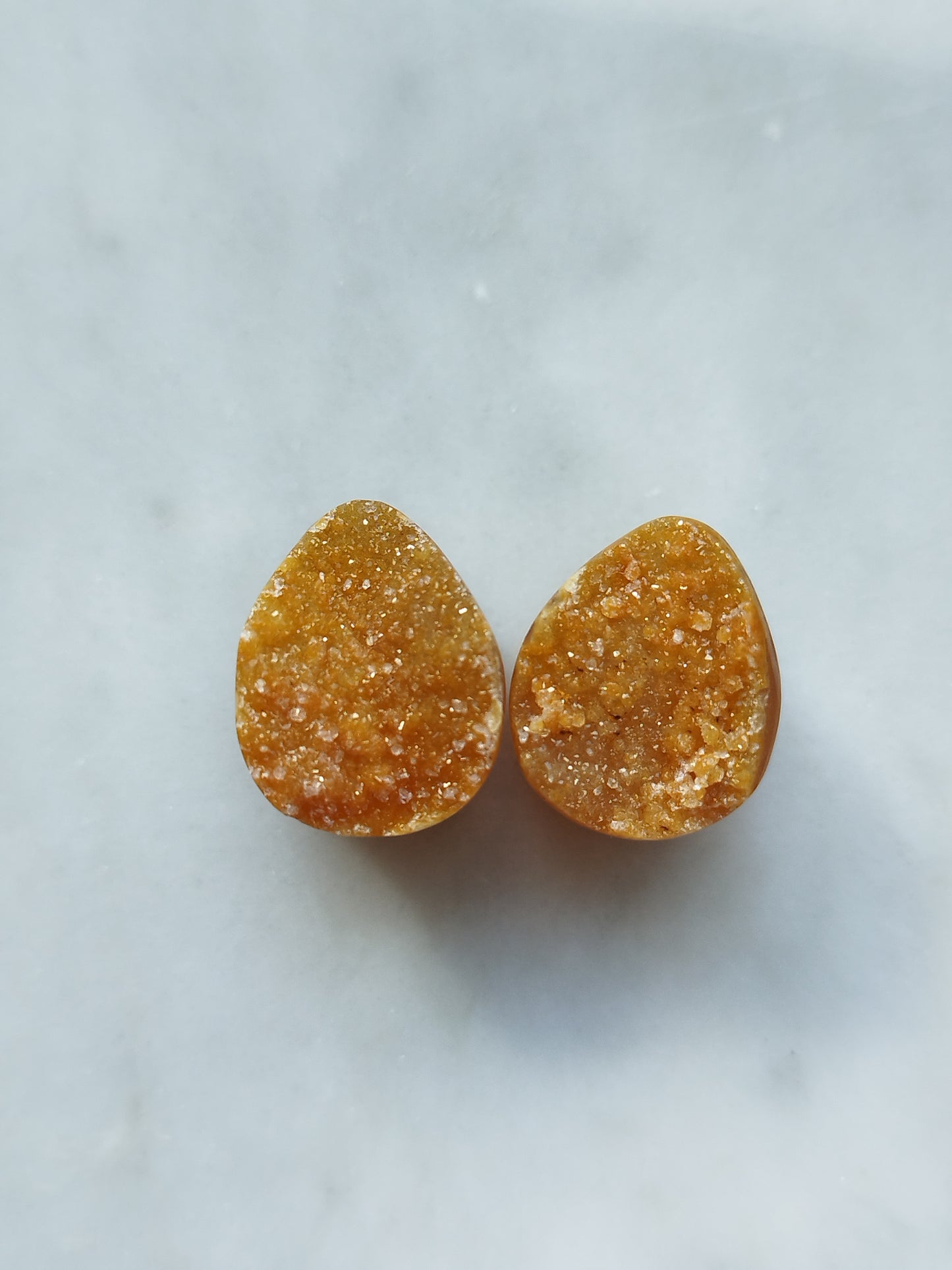 1/2" Carnelian Agate Druzy Plugs - aeoplugs