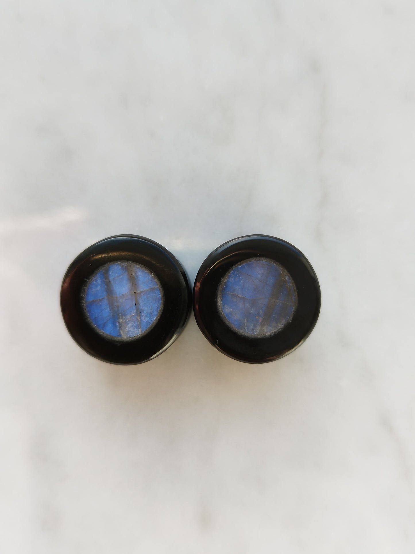 5/8" Moonstone Obsidian Plugs - aeoplugs