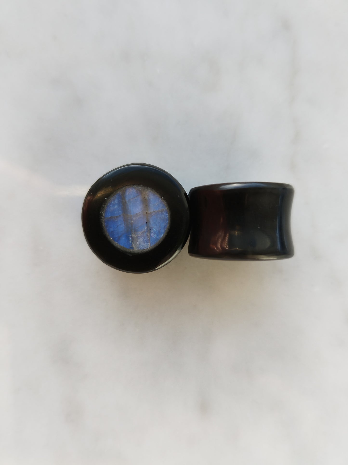 5/8" Moonstone Obsidian Plugs - aeoplugs