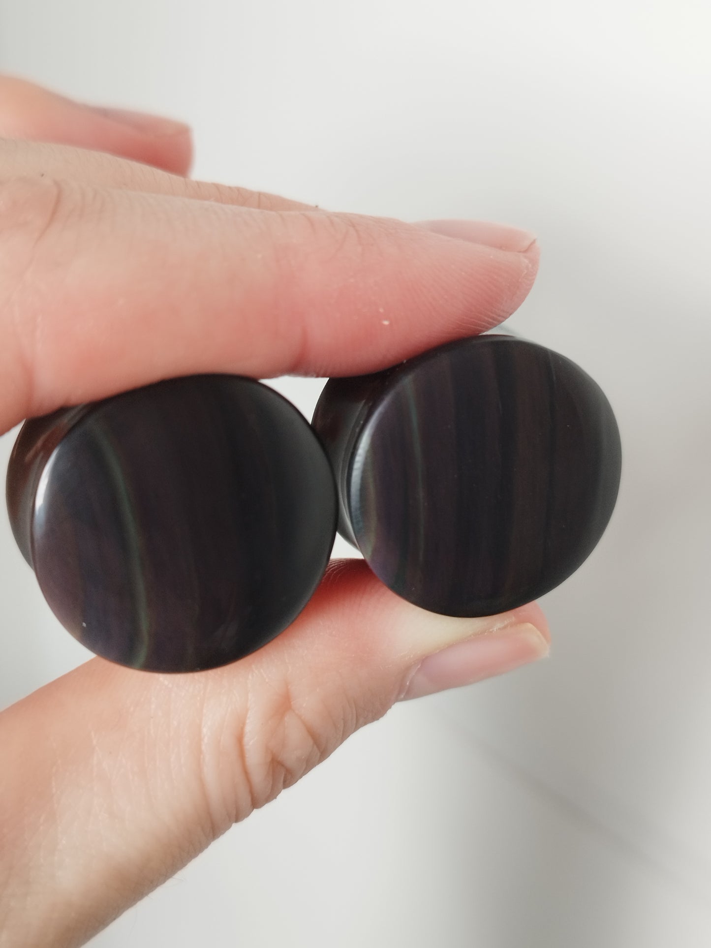 7/8" Rainbow Obsidian Plugs
