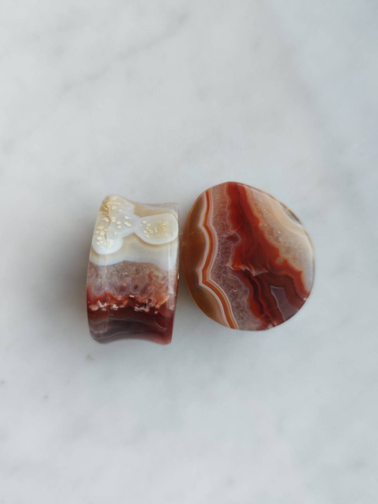 7/8" Malawi Agate Plugs