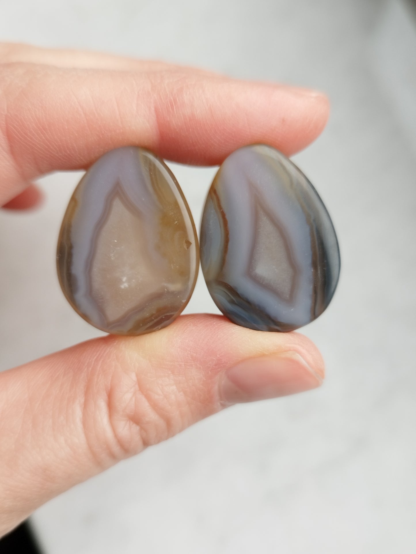 7/8" Agate Teardrop Plugs