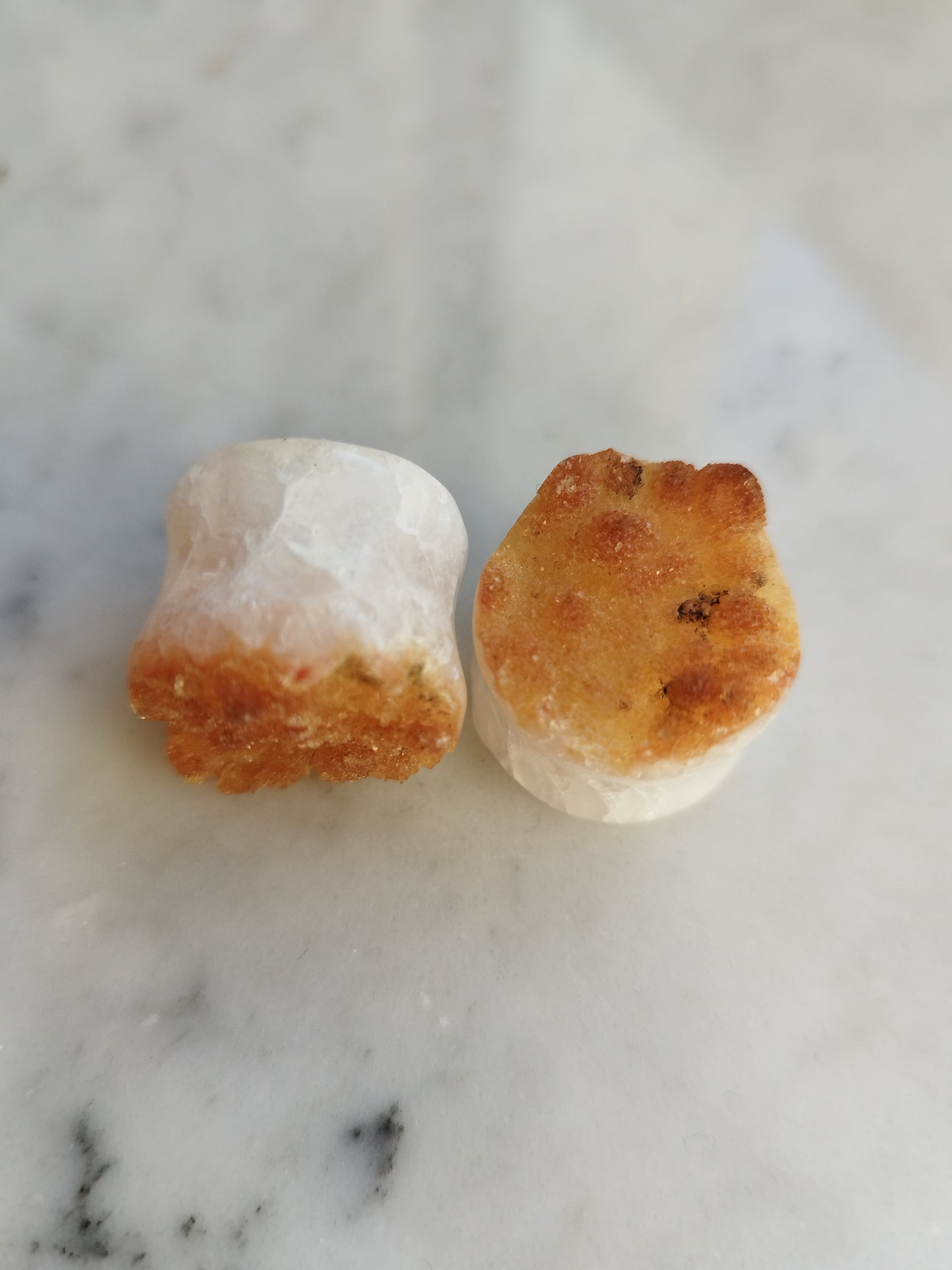 3/4" Citrine Druzy Plugs - aeoplugs