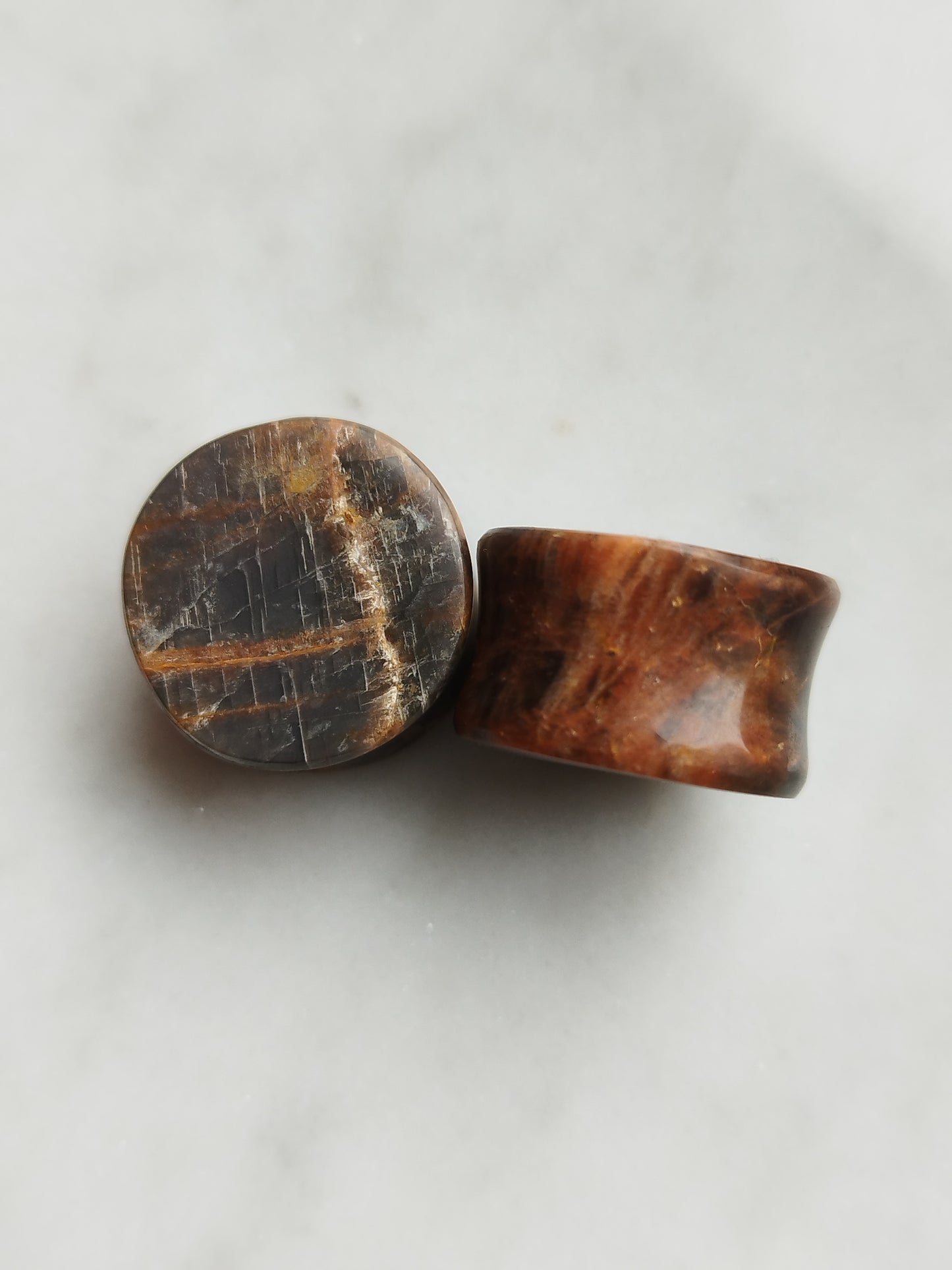 3/4" Black Moonstone Plugs