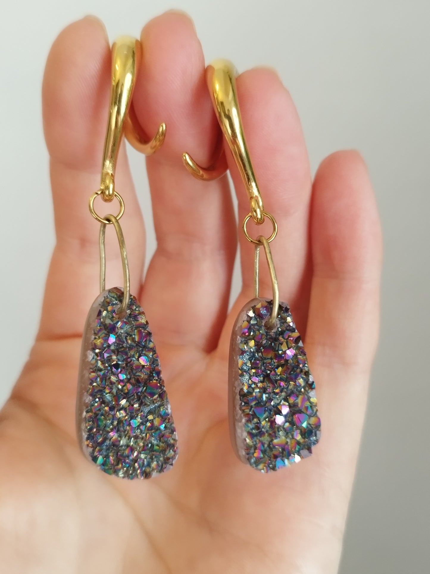 2g Rainbow Druzy Weights
