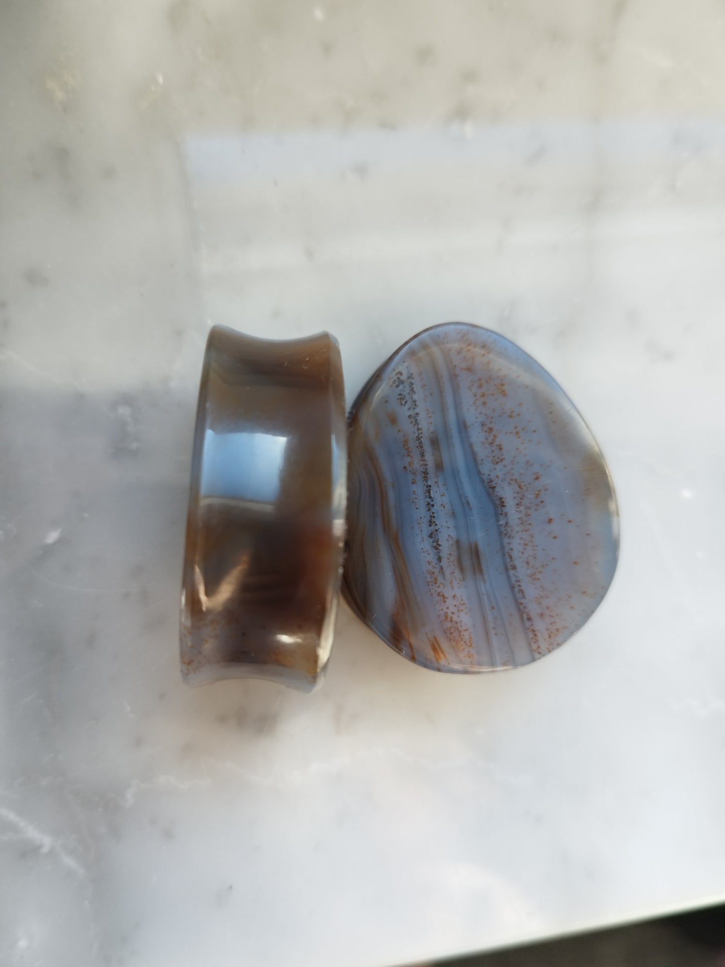 1-1/2" Montana Agate Plugs - aeoplugs