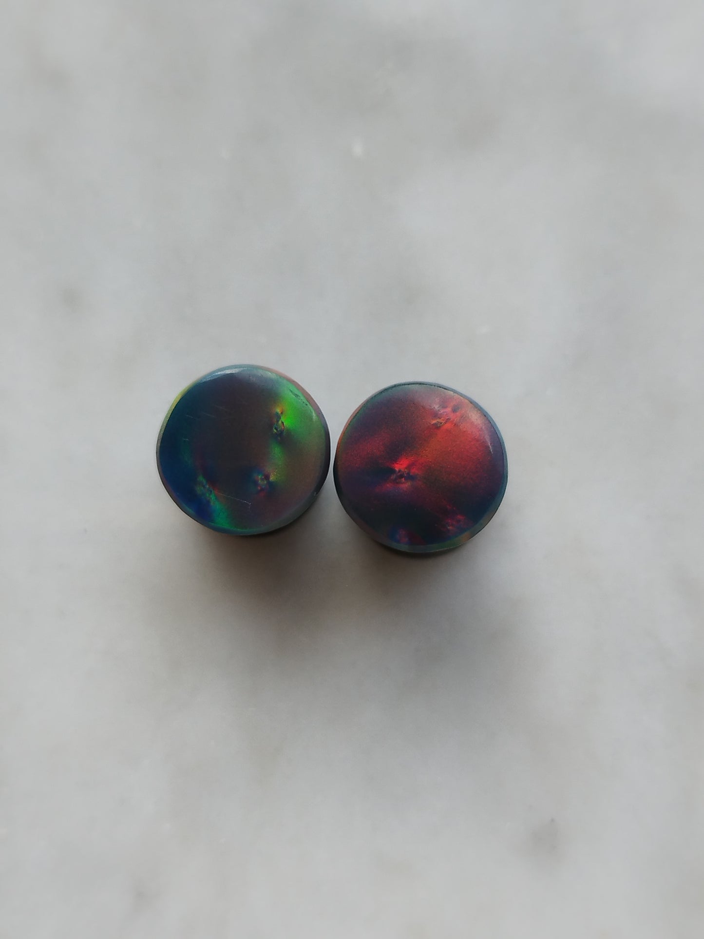 0g Aurora Opal And Obsidian Plugs