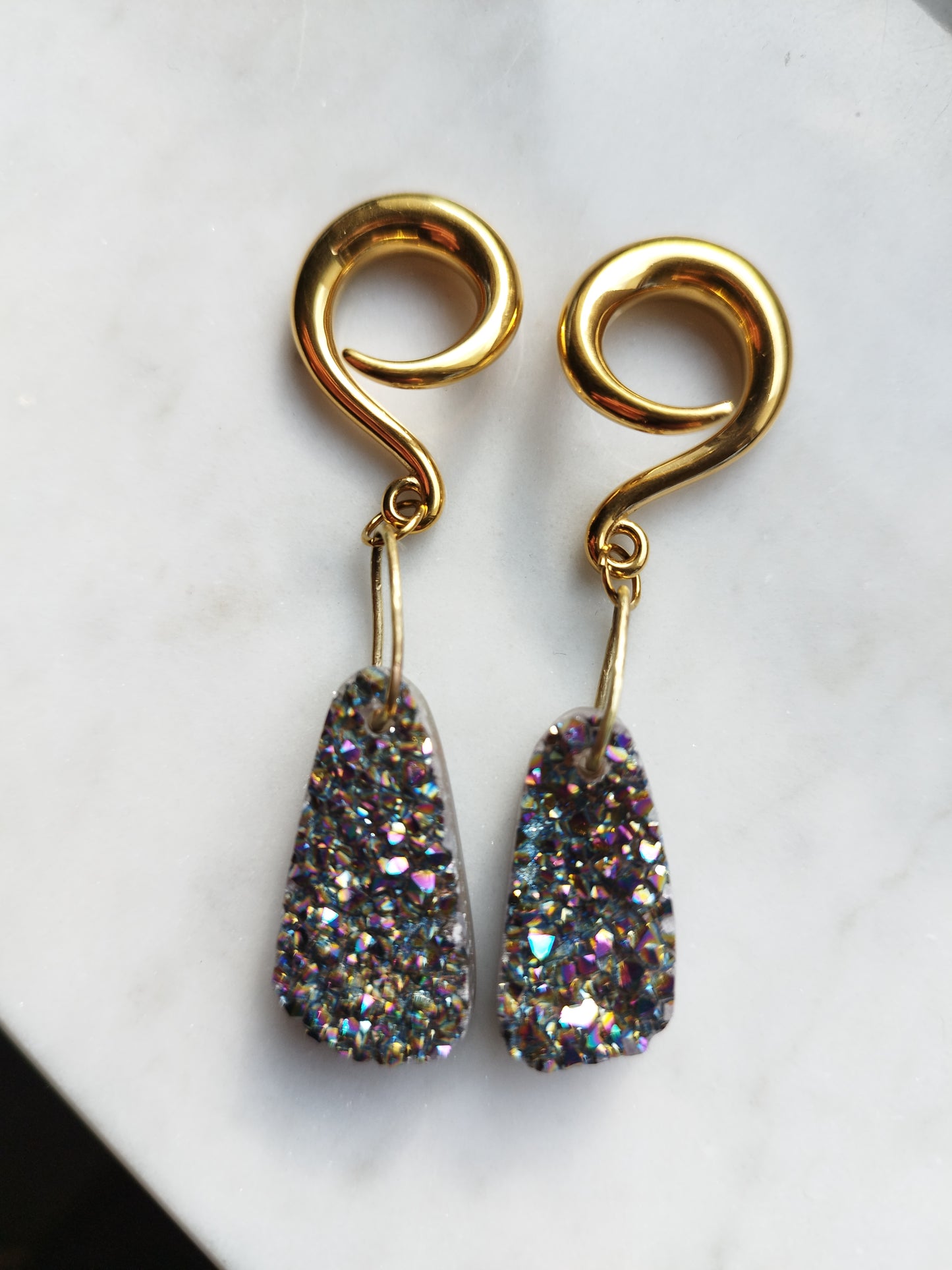 2g Rainbow Druzy Weights