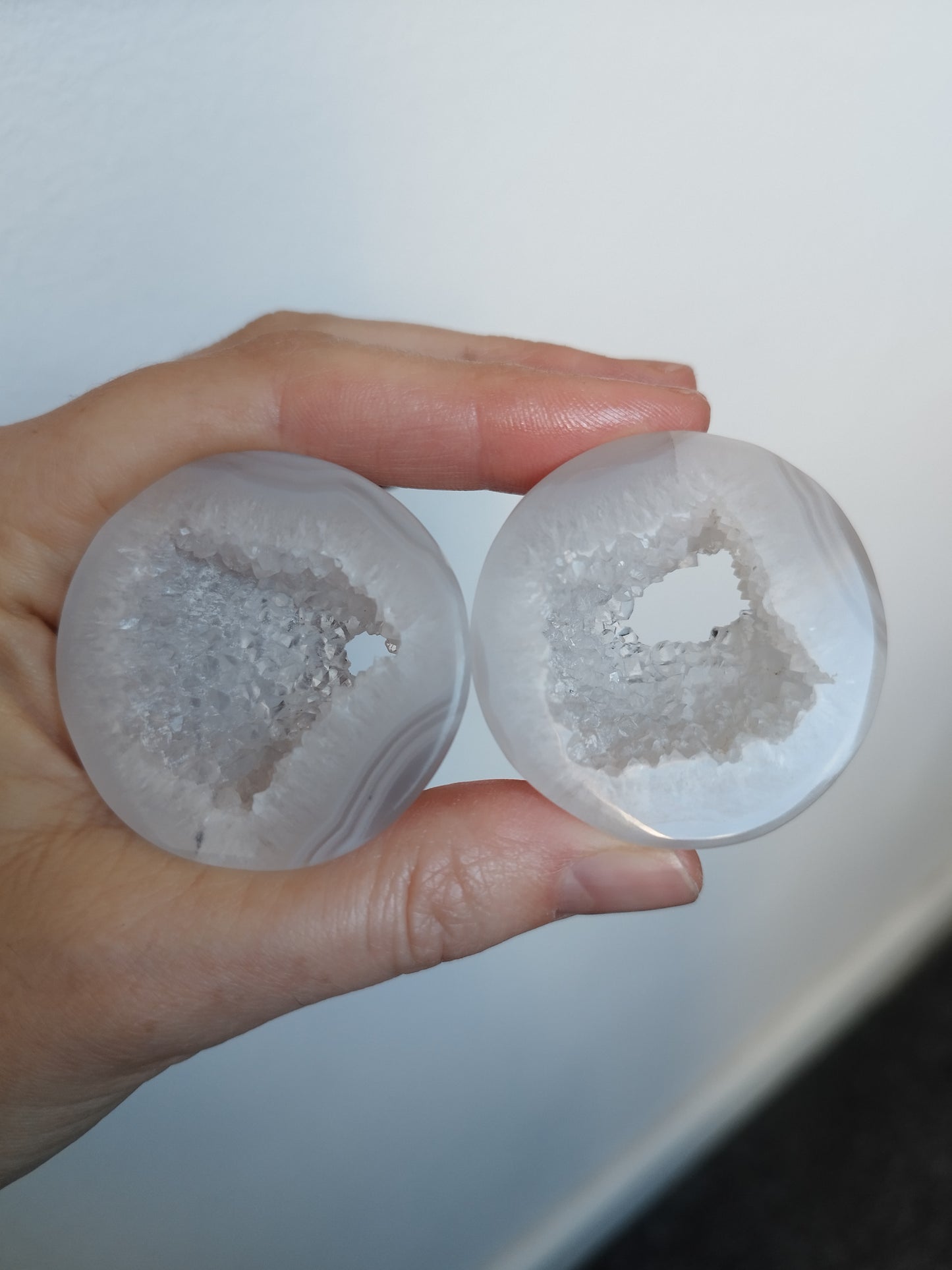 1 1/2" 38mm Agate and Quartz Geode Plugs