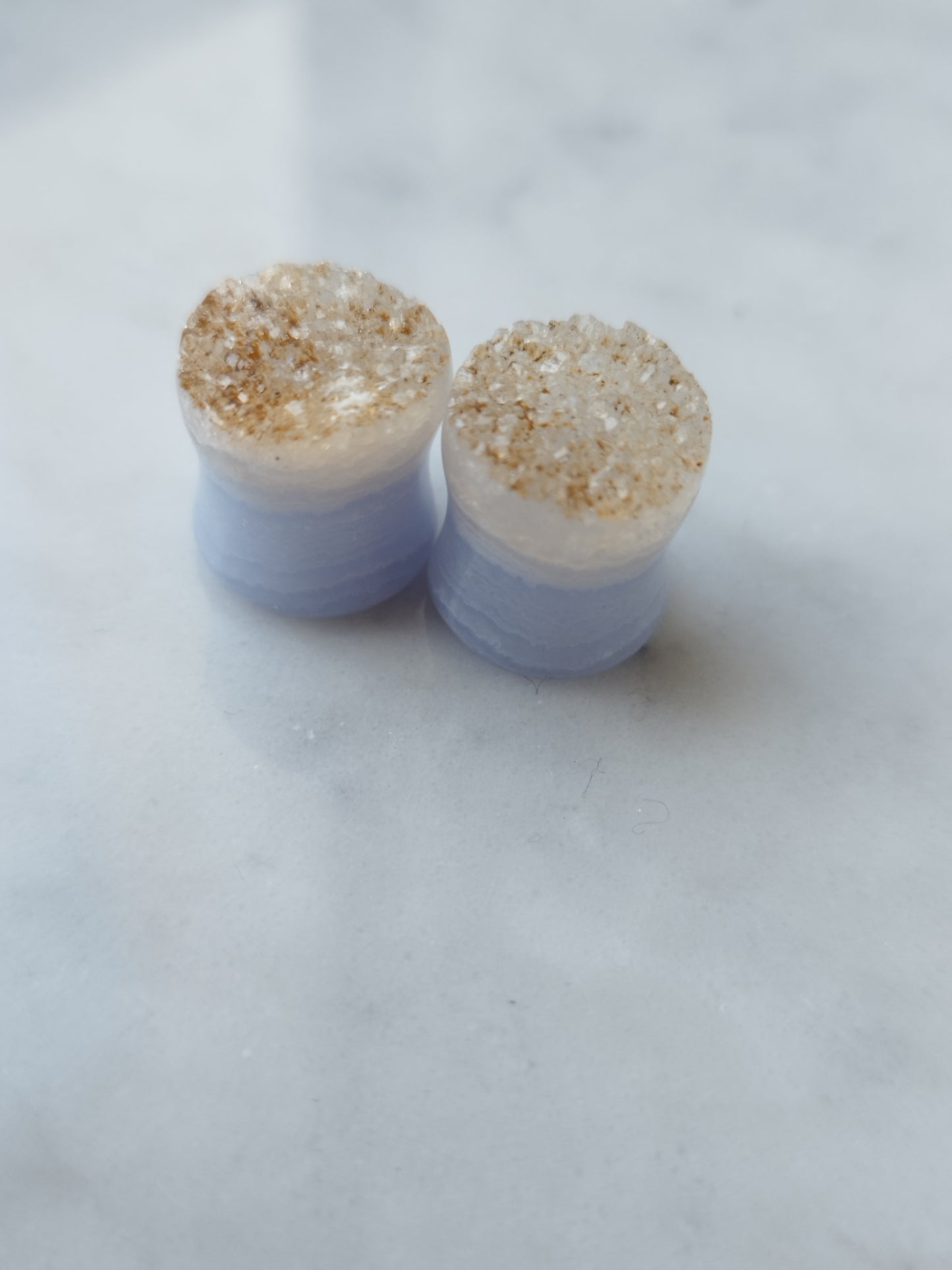 7/16" Blue Lace Agate Plugs - aeoplugs