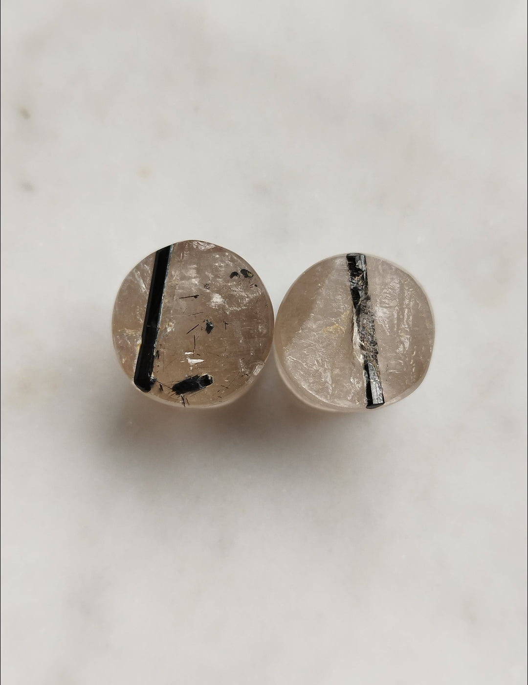9/16" Tourmalated Quartz Plugs