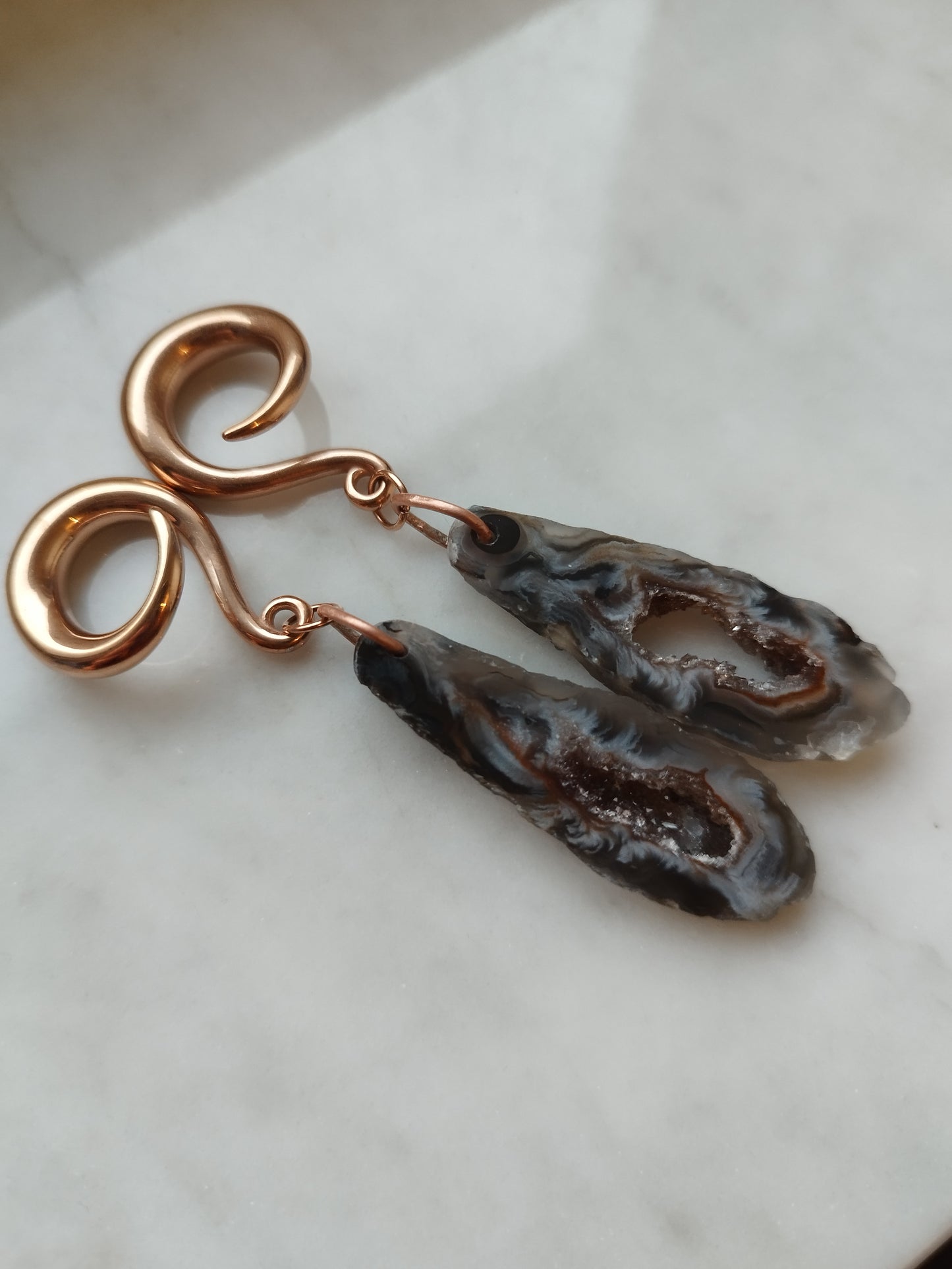 2g Rose Gold Geode Weights