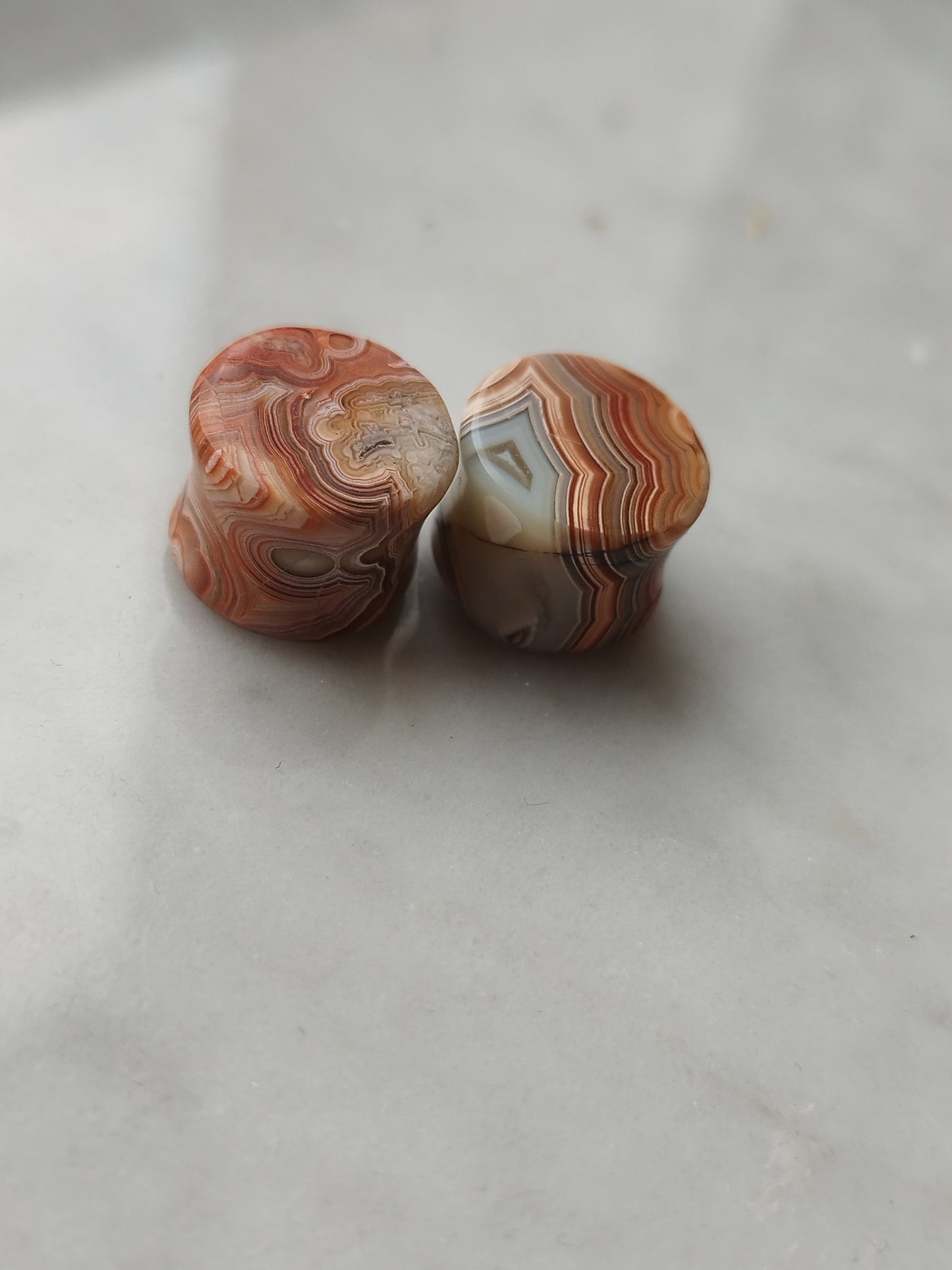 1/2" Crazy Lace Agate Plugs - aeoplugs
