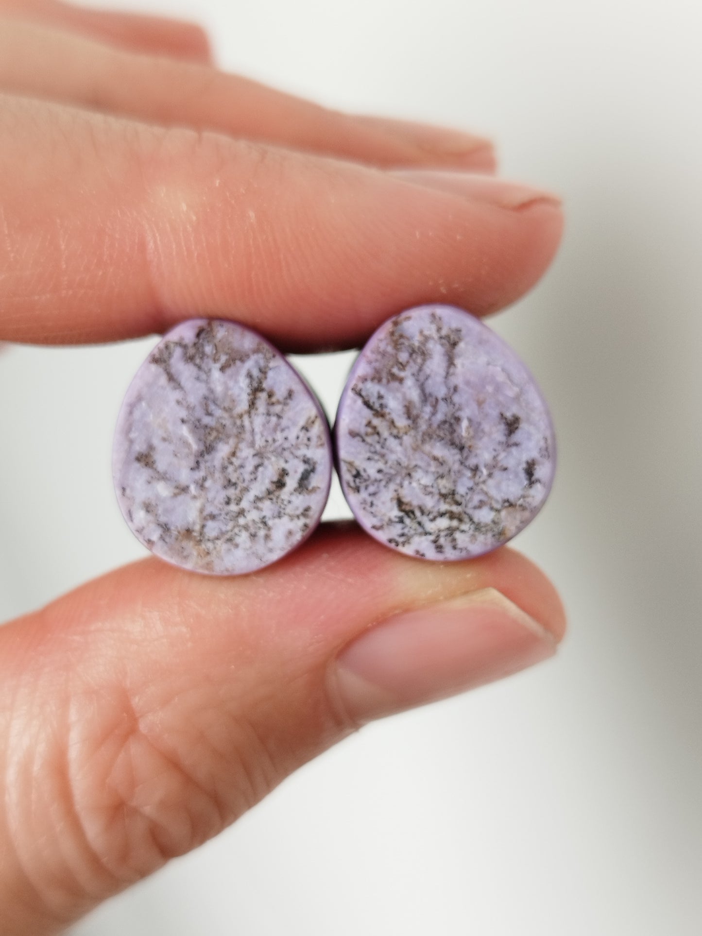 1/2" Purple Jadeite And Obsidian Plugs