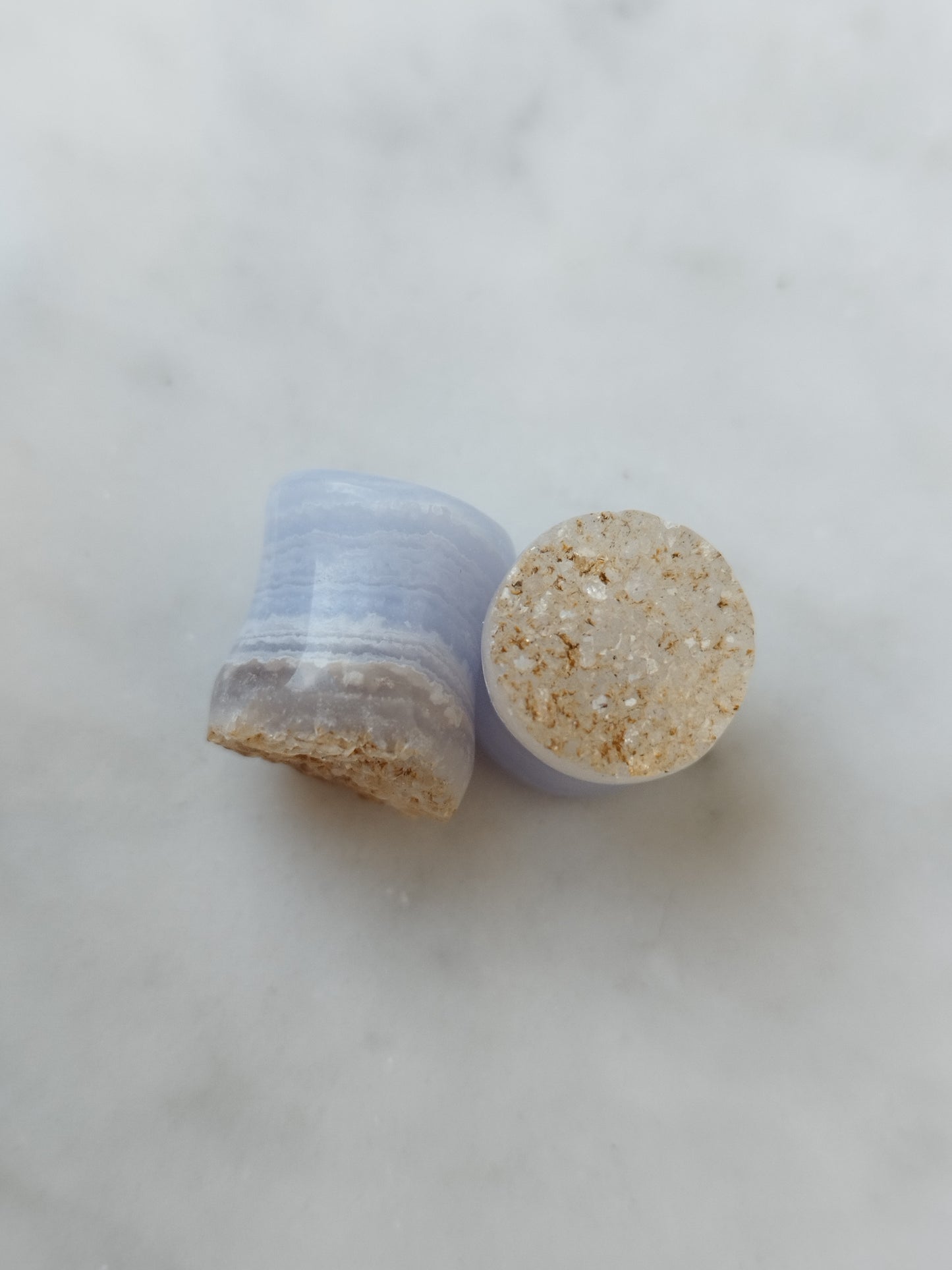7/16" Blue Lace Agate Plugs - aeoplugs