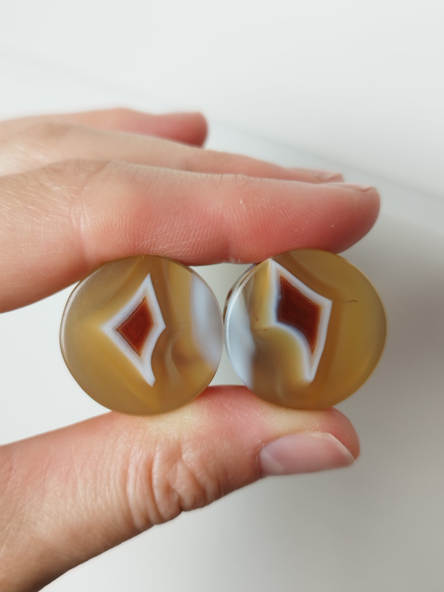 7/8" Malawi Agate Plugs