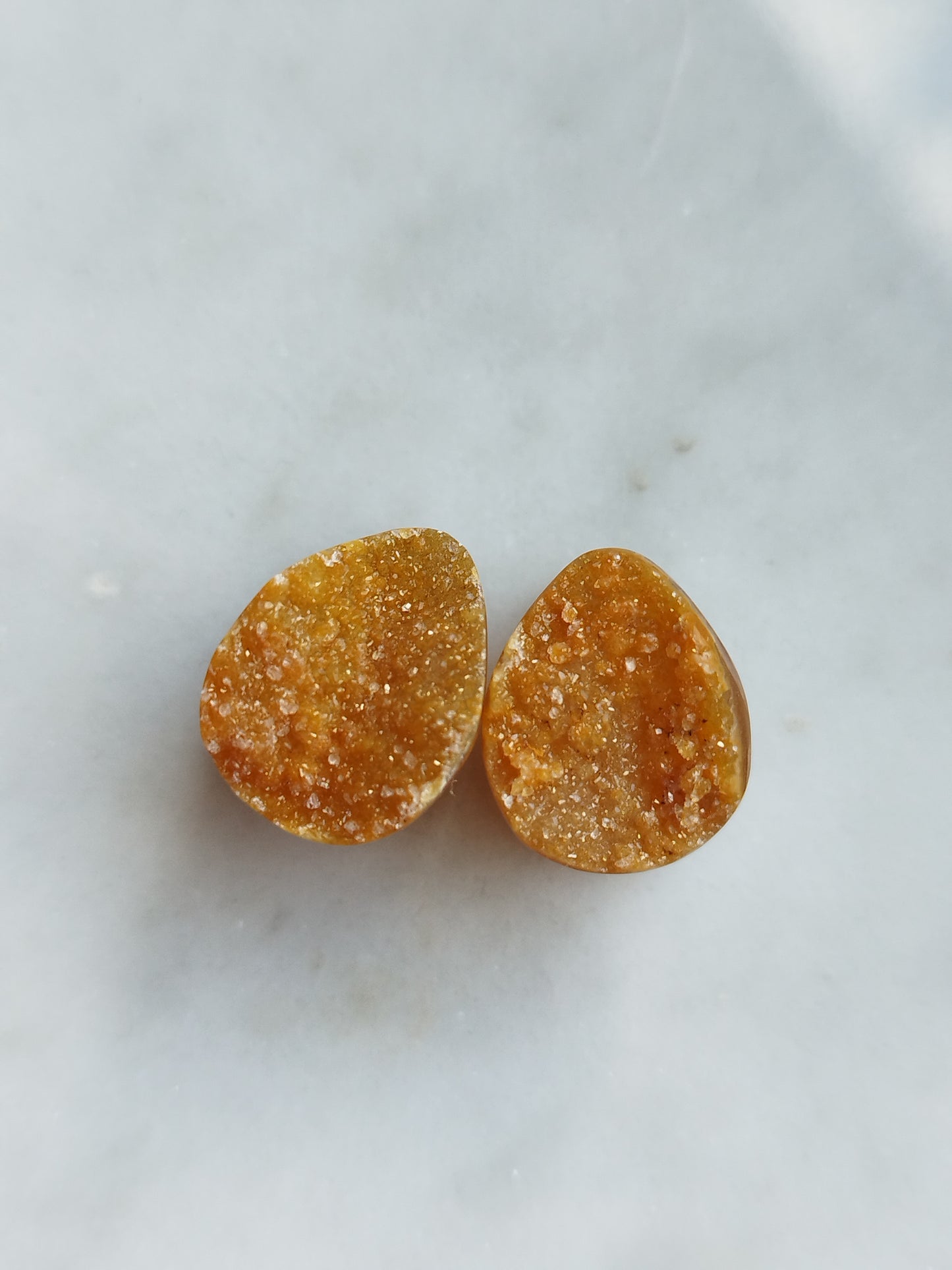 1/2" Carnelian Agate Druzy Plugs - aeoplugs