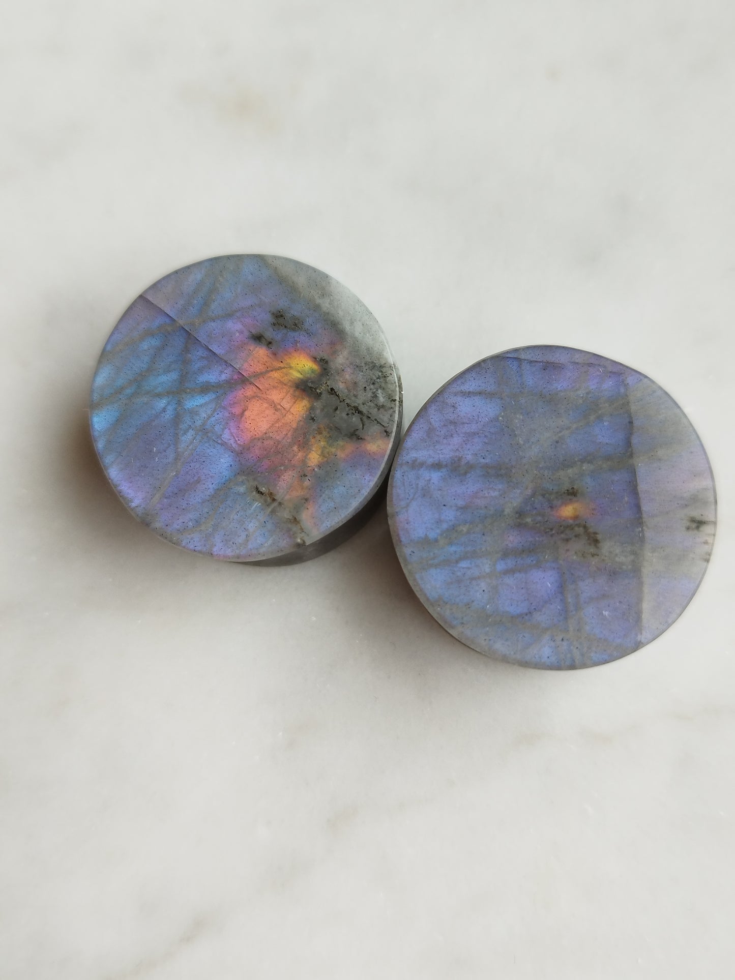 7/8" Blurple Labradorite Plugs