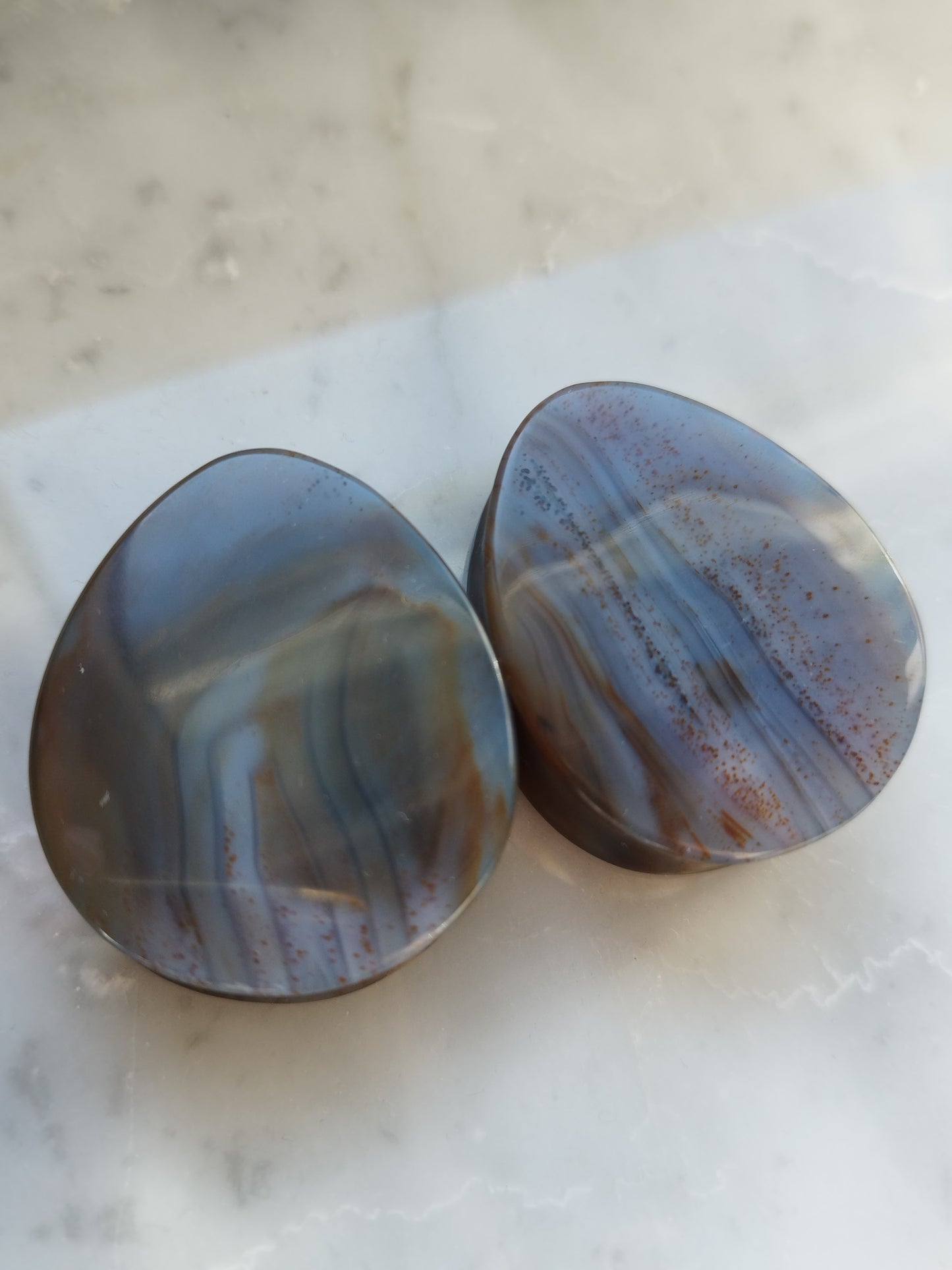 1-1/2" Montana Agate Plugs - aeoplugs