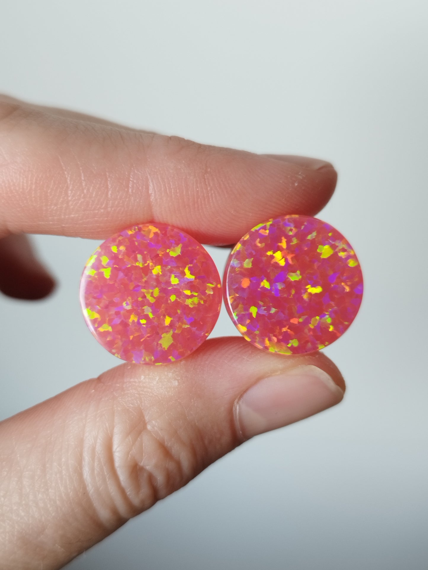 5/8" Rose Quartz And Opal Plugs