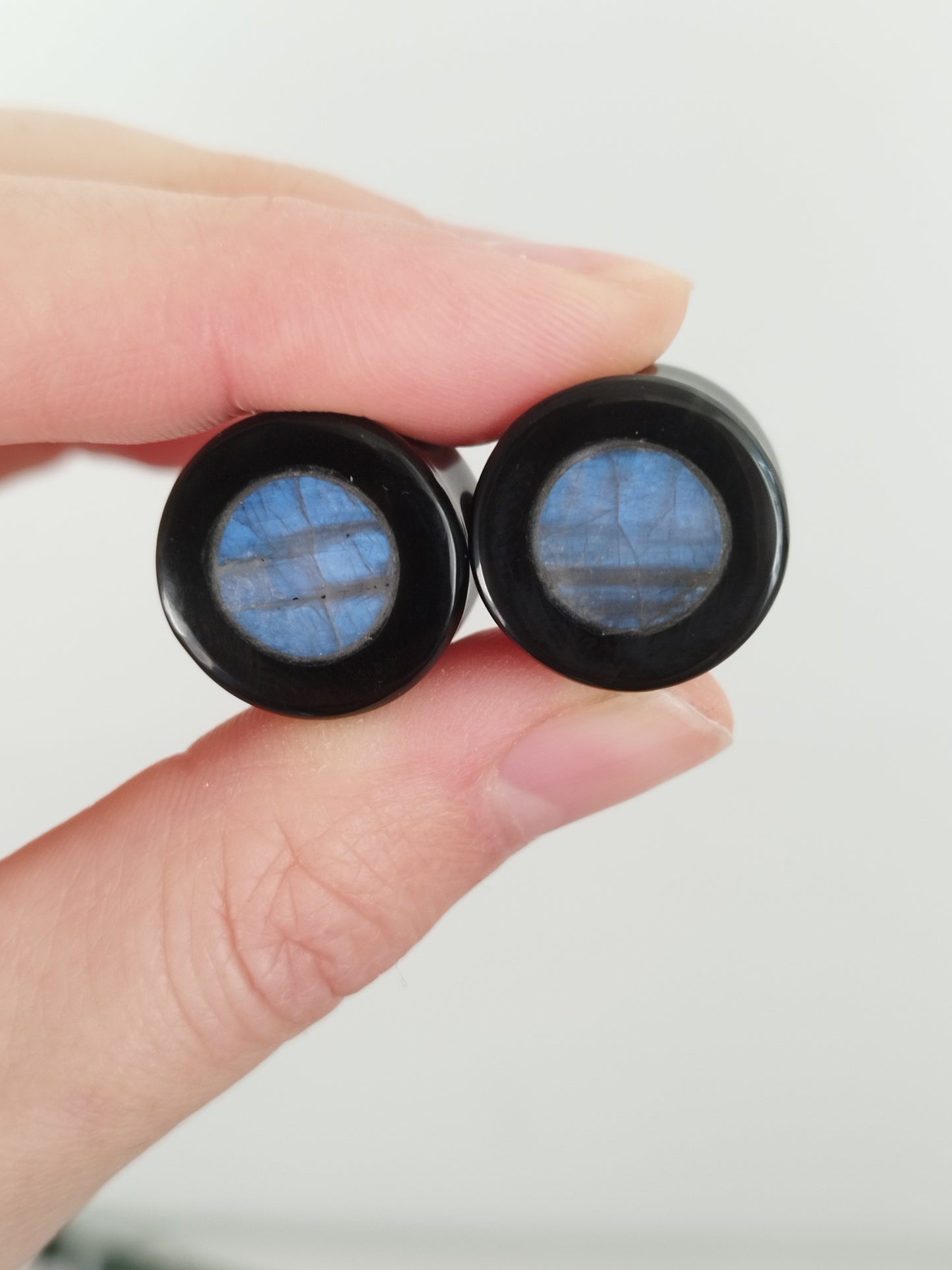 5/8" Moonstone Obsidian Plugs - aeoplugs