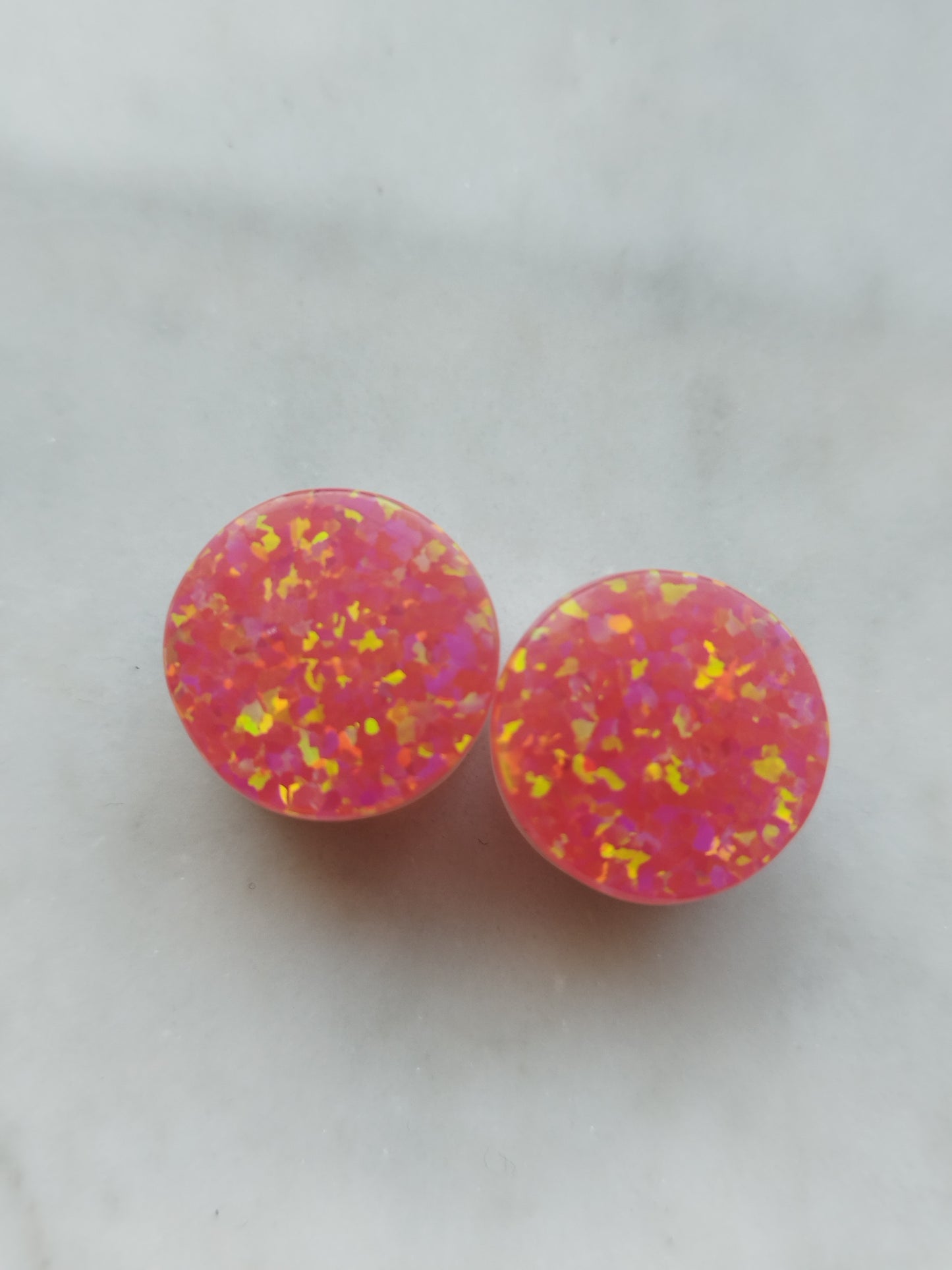5/8" Rose Quartz And Opal Plugs