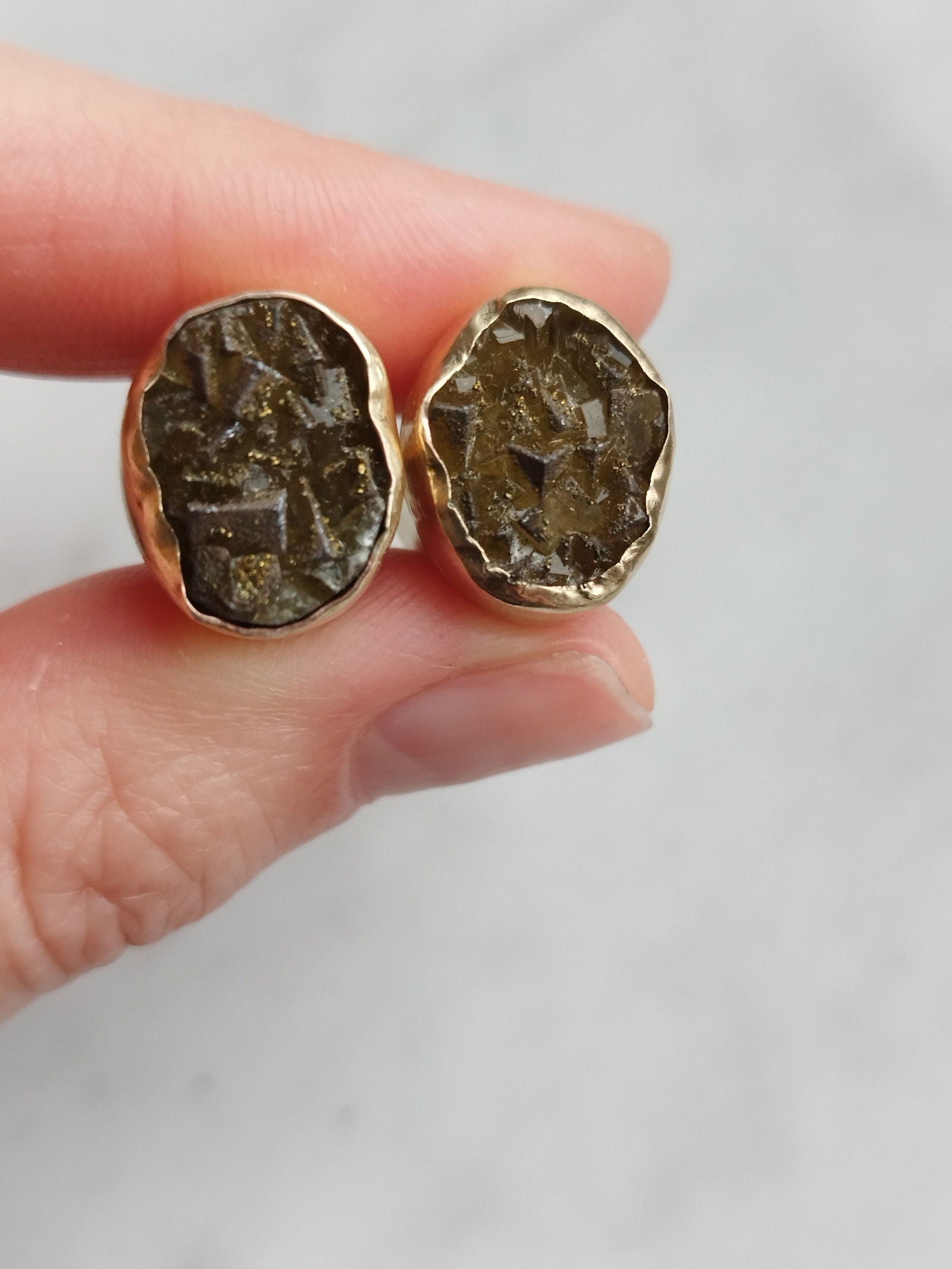 00g Brass SF Plugs With Fluorite - aeoplugs