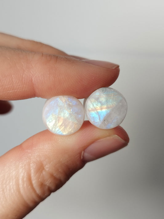 00g Rainbow Moonstone Plugs - AEOrganics