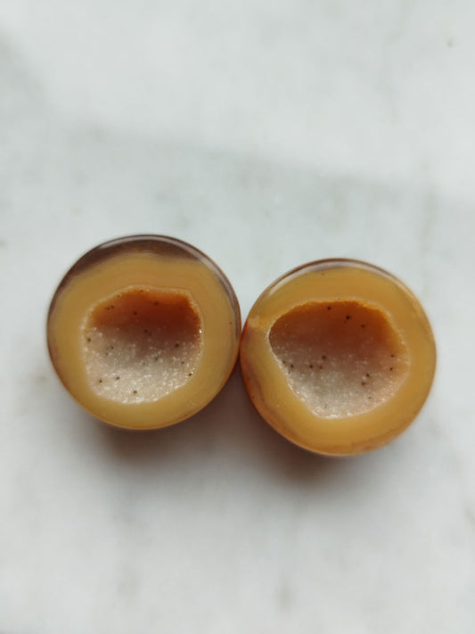 1" Agate Geode Plugs - AEOrganics