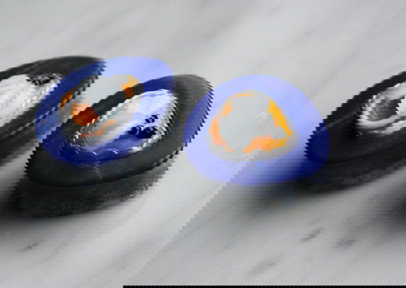 1" Lapis Lazuli Mouse Inlay Plugs - aeoplugs