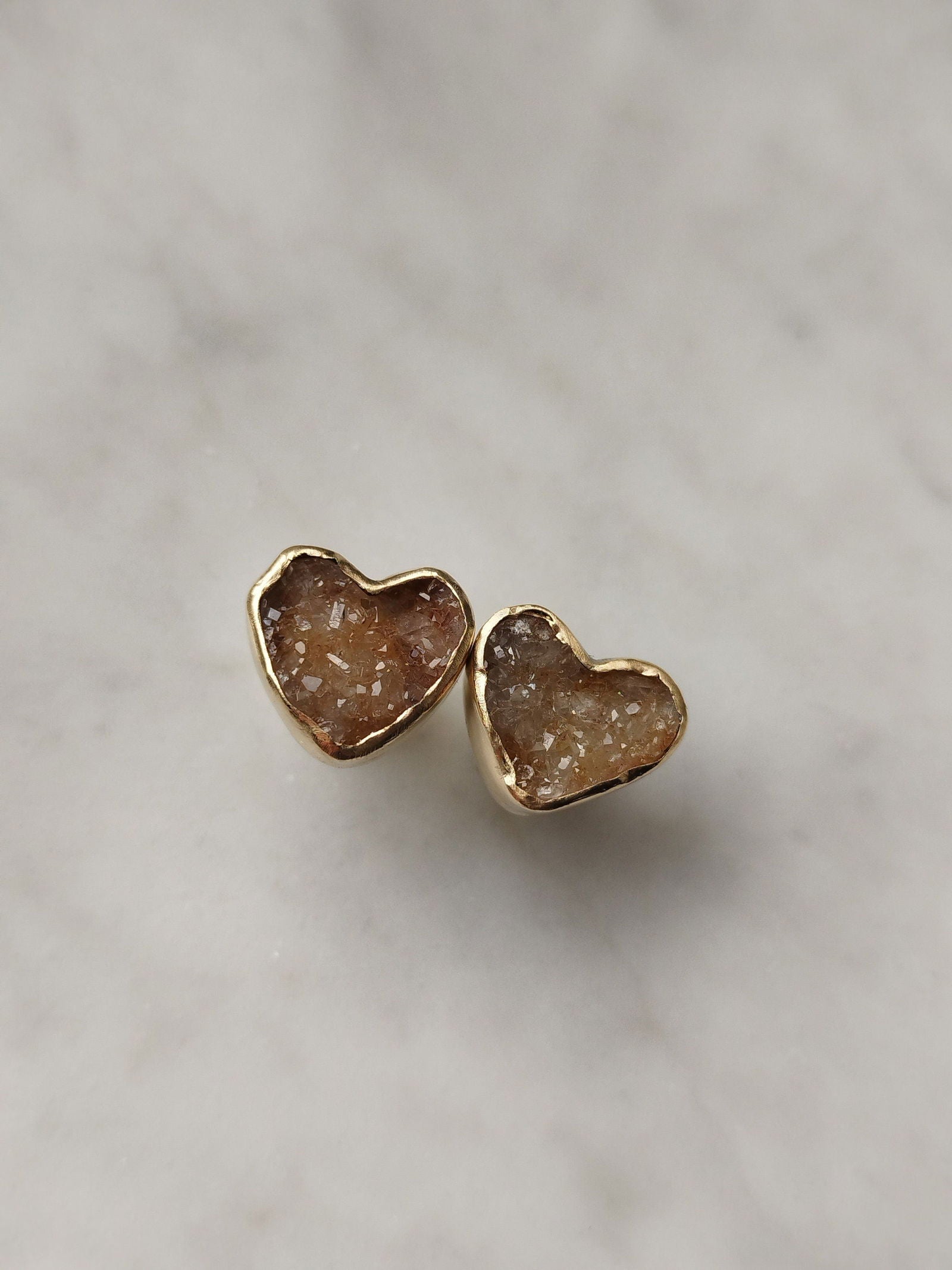 2g Brass SF Plugs With Agate Druzy - aeoplugs