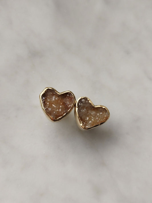 2g Brass SF Plugs With Agate Druzy - aeoplugs