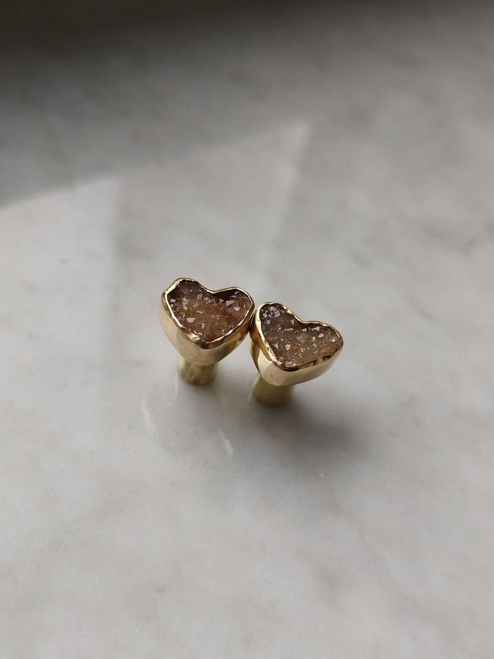 2g Brass SF Plugs With Agate Druzy - aeoplugs