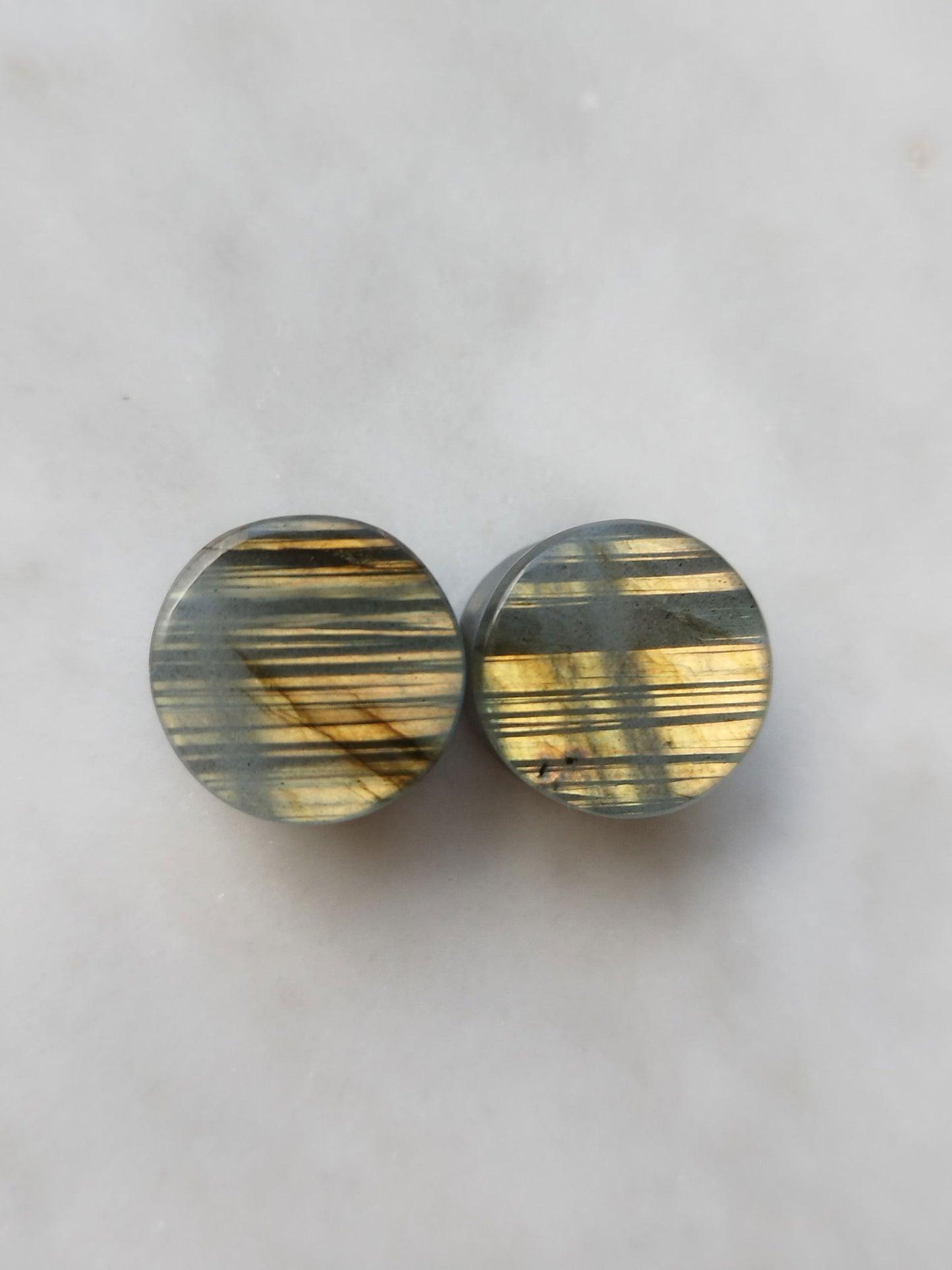 LAB SPECIAL 1/2" Striped Labradorite - aeoplugs