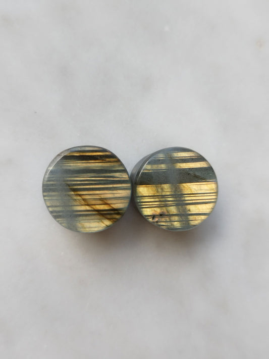 LAB SPECIAL 1/2" Striped Labradorite - aeoplugs