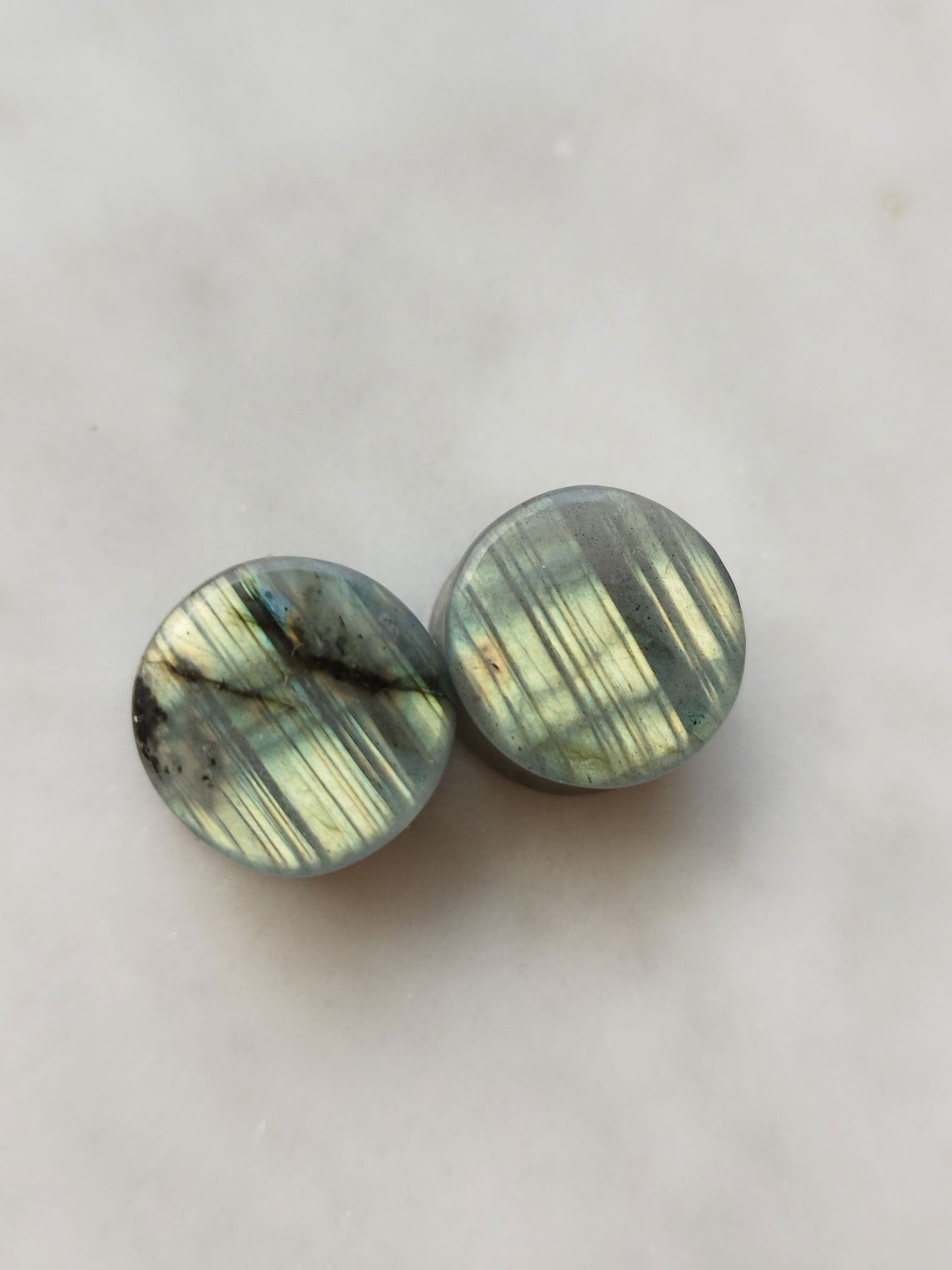 LAB SPECIAL 1/2" Striped Labradorite - aeoplugs