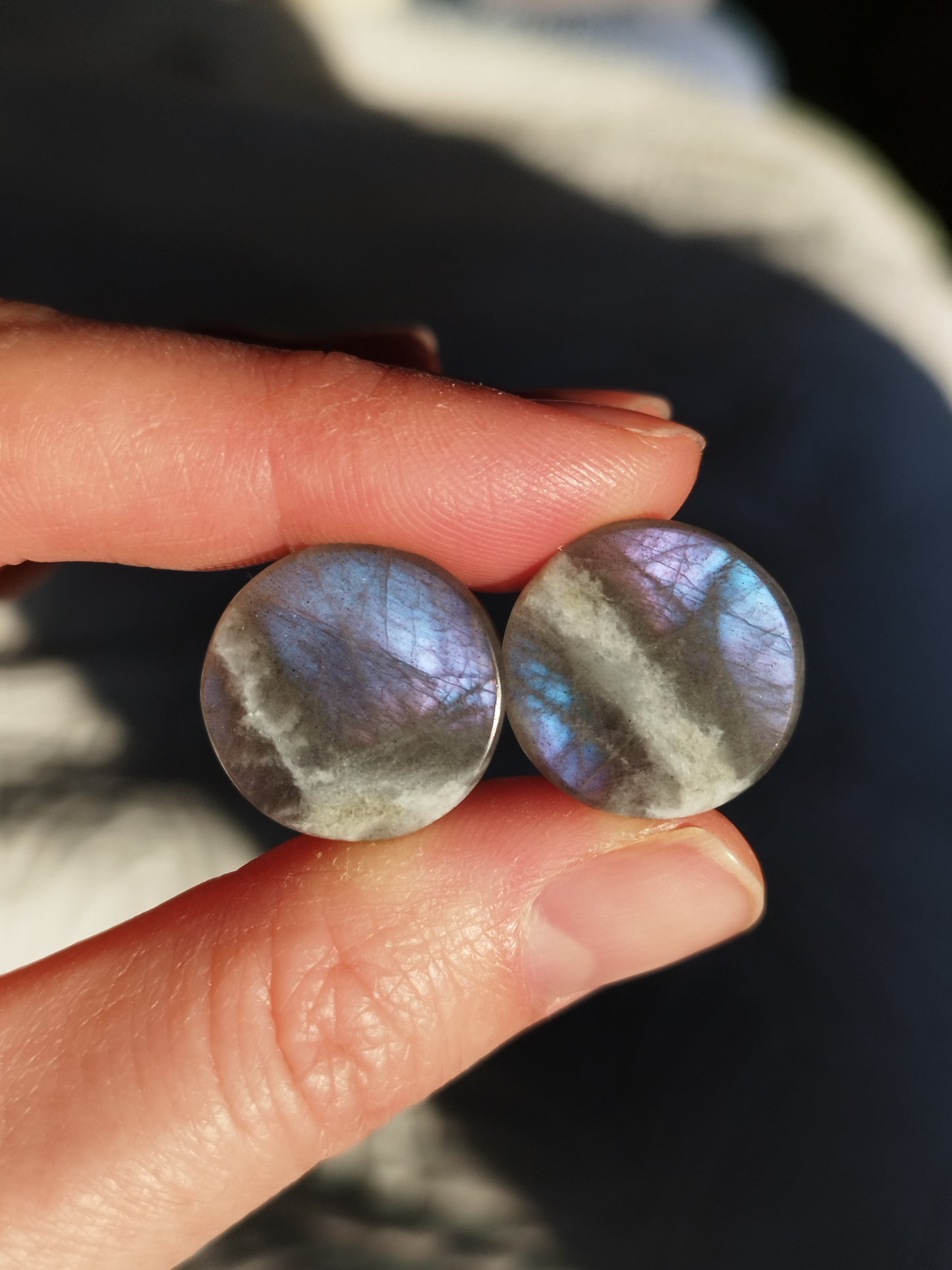 5/8" Purple Labradorite Plugs