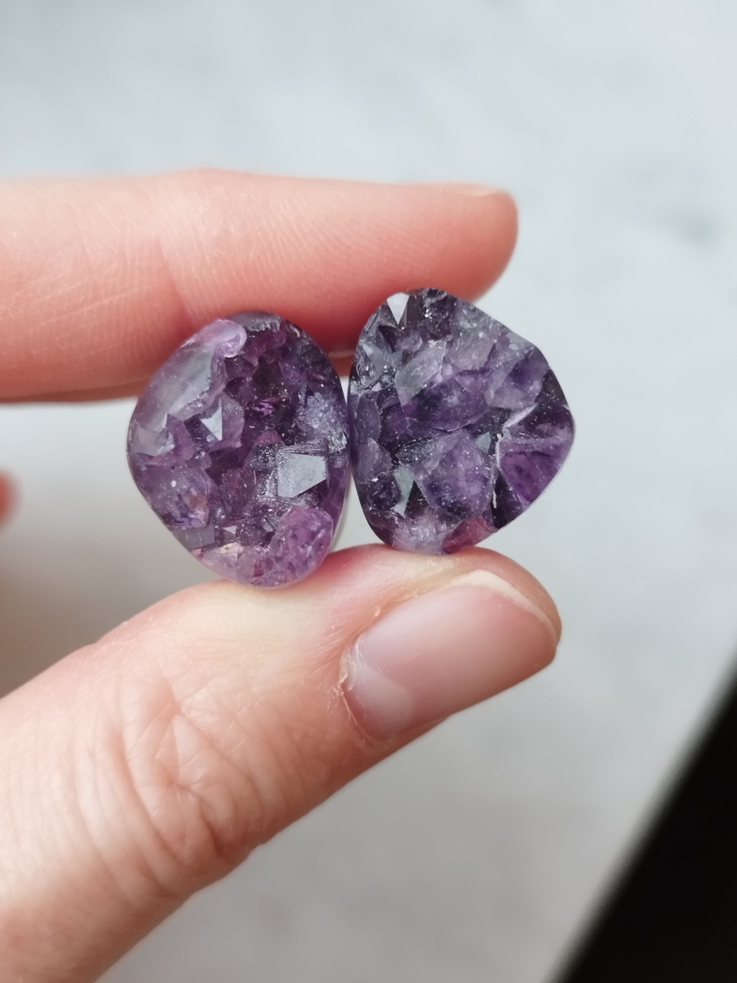5/8" Butterfly Wing Amethyst Plugs