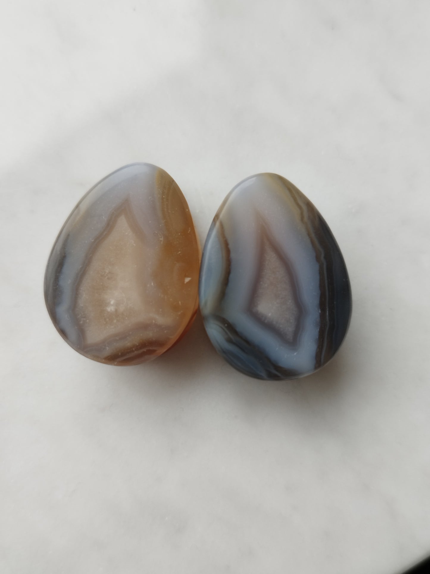 7/8" Agate Teardrop Plugs