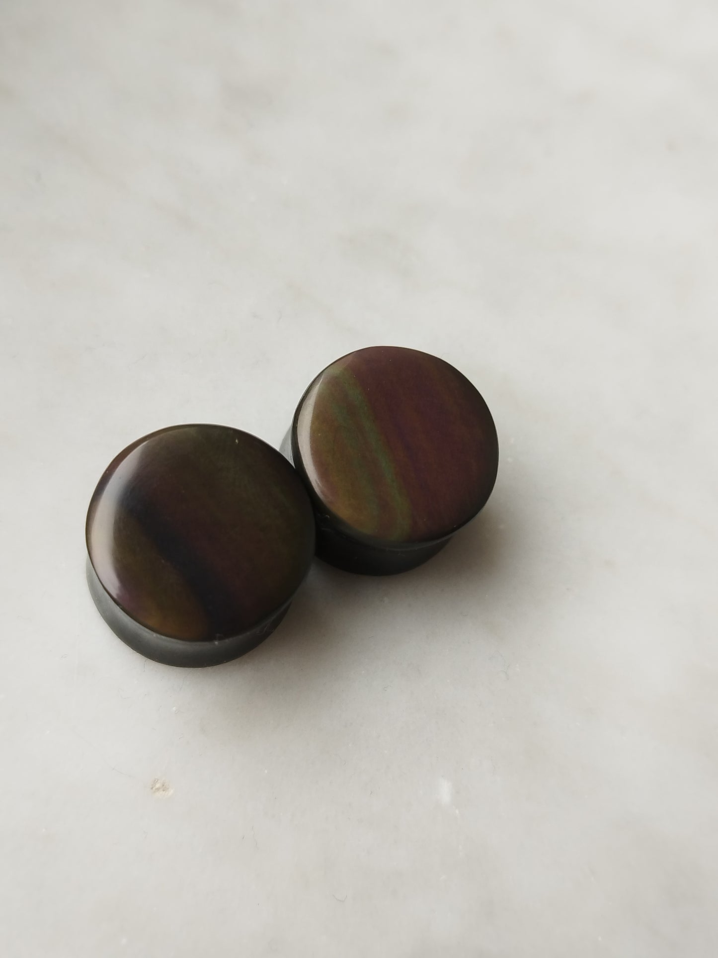 5/8" Rainbow Obsidian Plugs