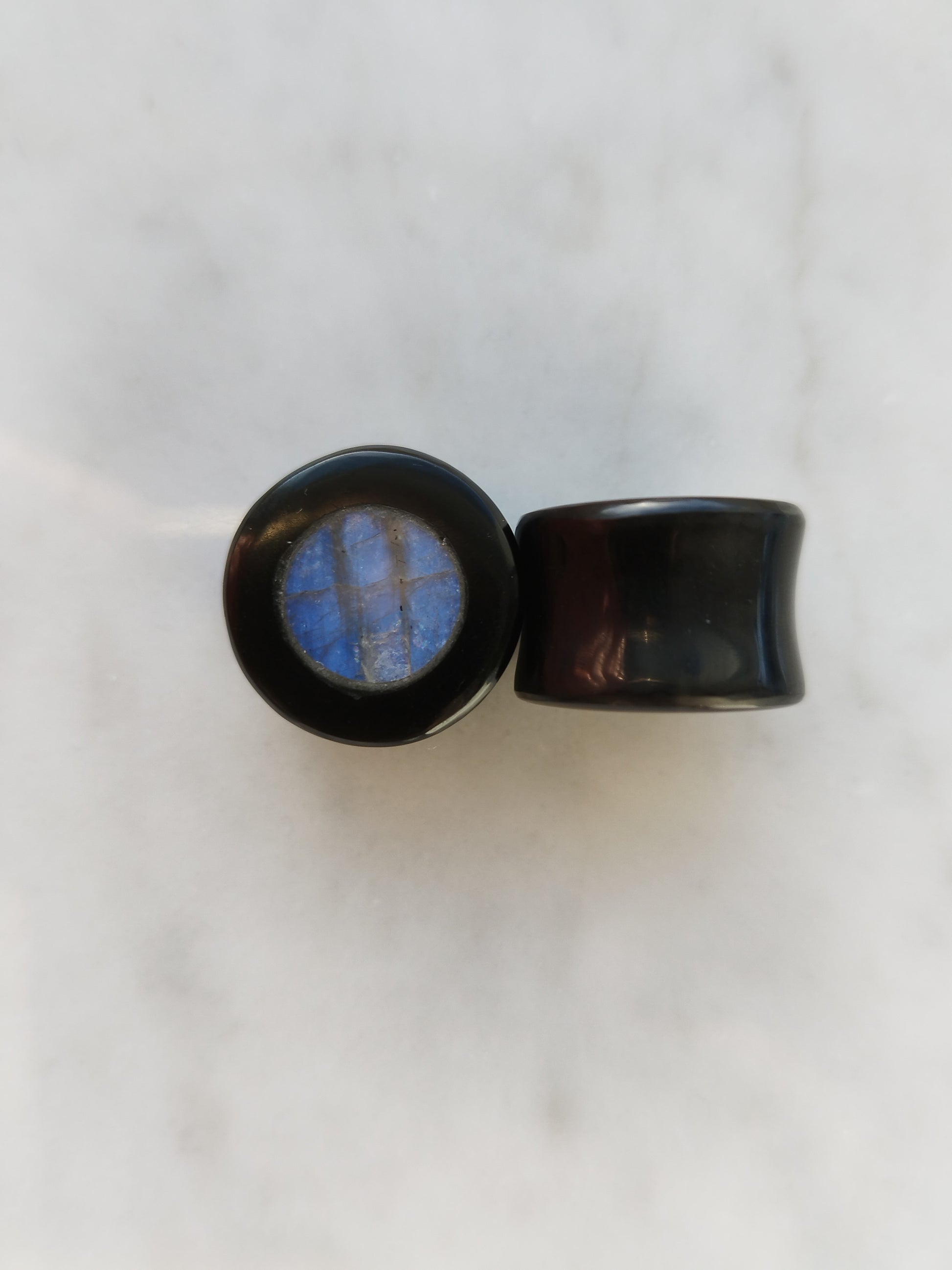 5/8" Moonstone Obsidian Plugs - aeoplugs