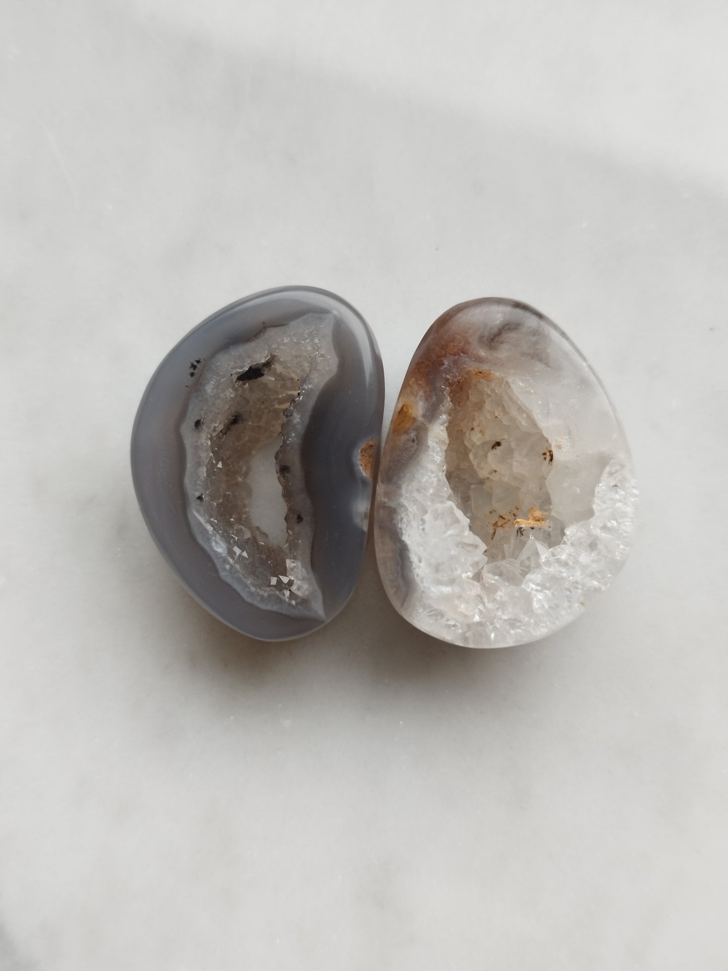 1" Mismatched Agate Geode Plugs