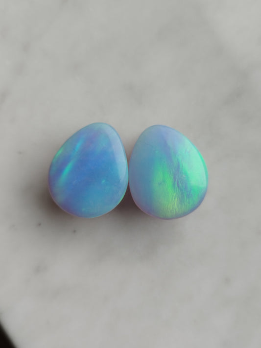 3/4" Aurora Opal On Rose Quartz