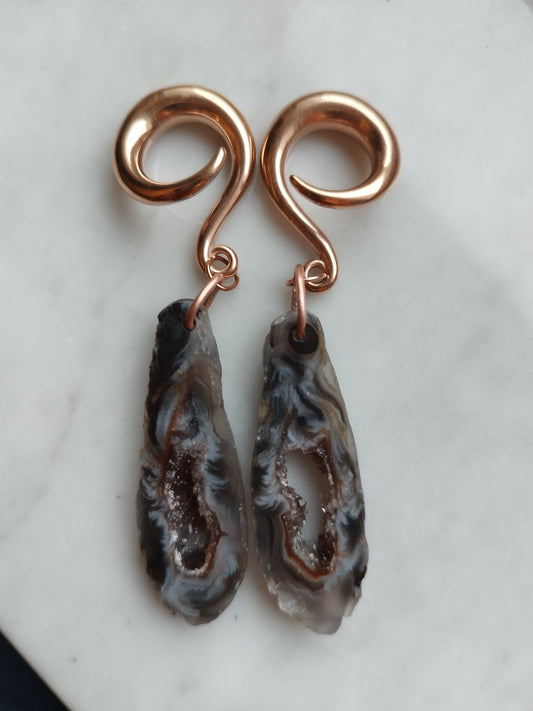 2g Rose Gold Geode Weights