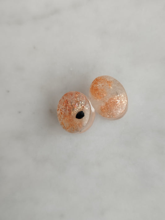 7/16" Sunstone On Quartz Plugs