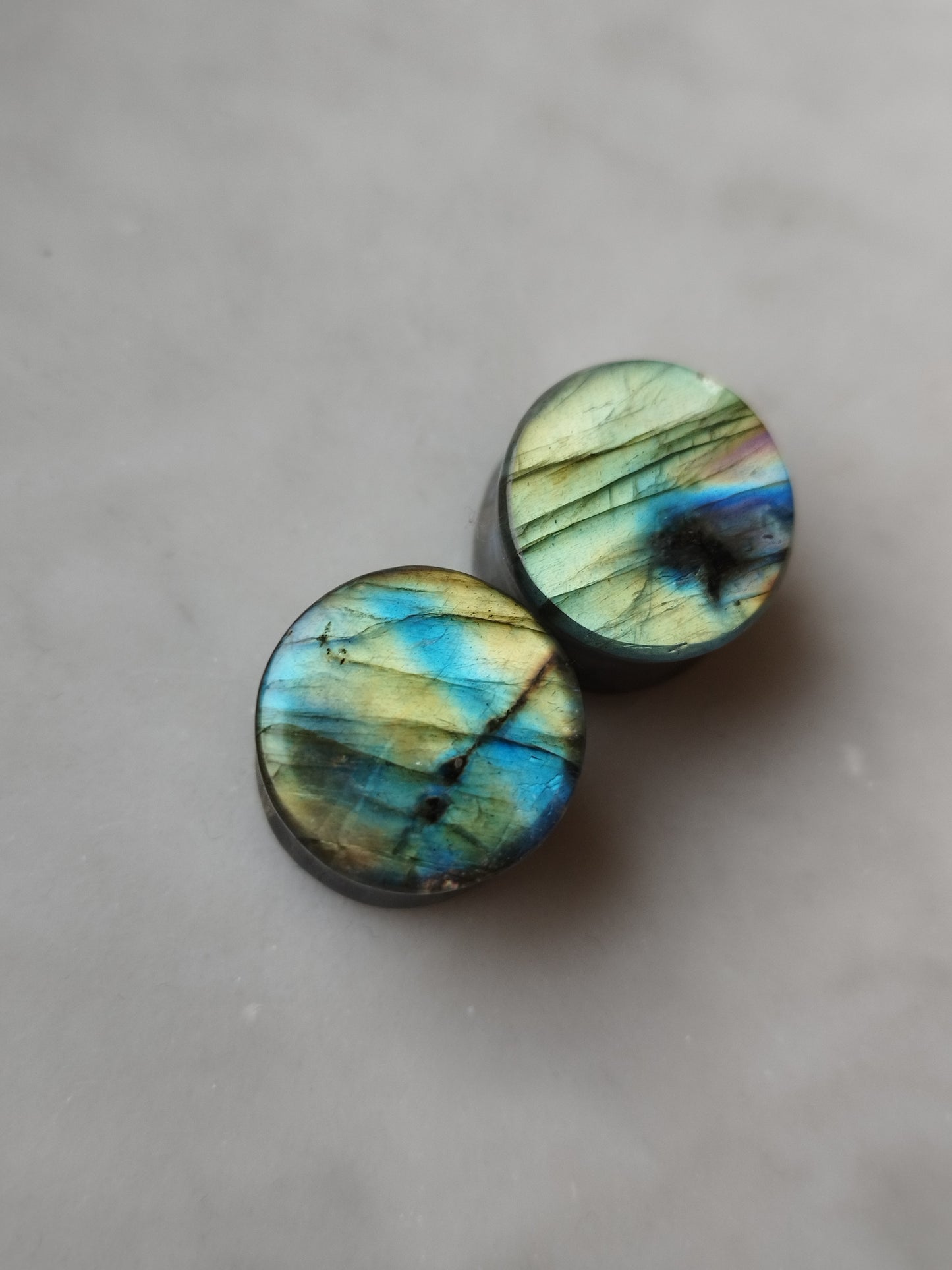 5/8" Multi Coloured Labradorite Plugs